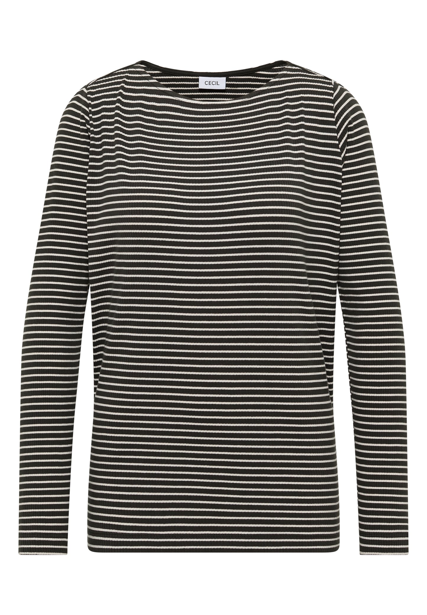 CECIL - Gestreiftes Langarmshirt - Farbe: raw khaki