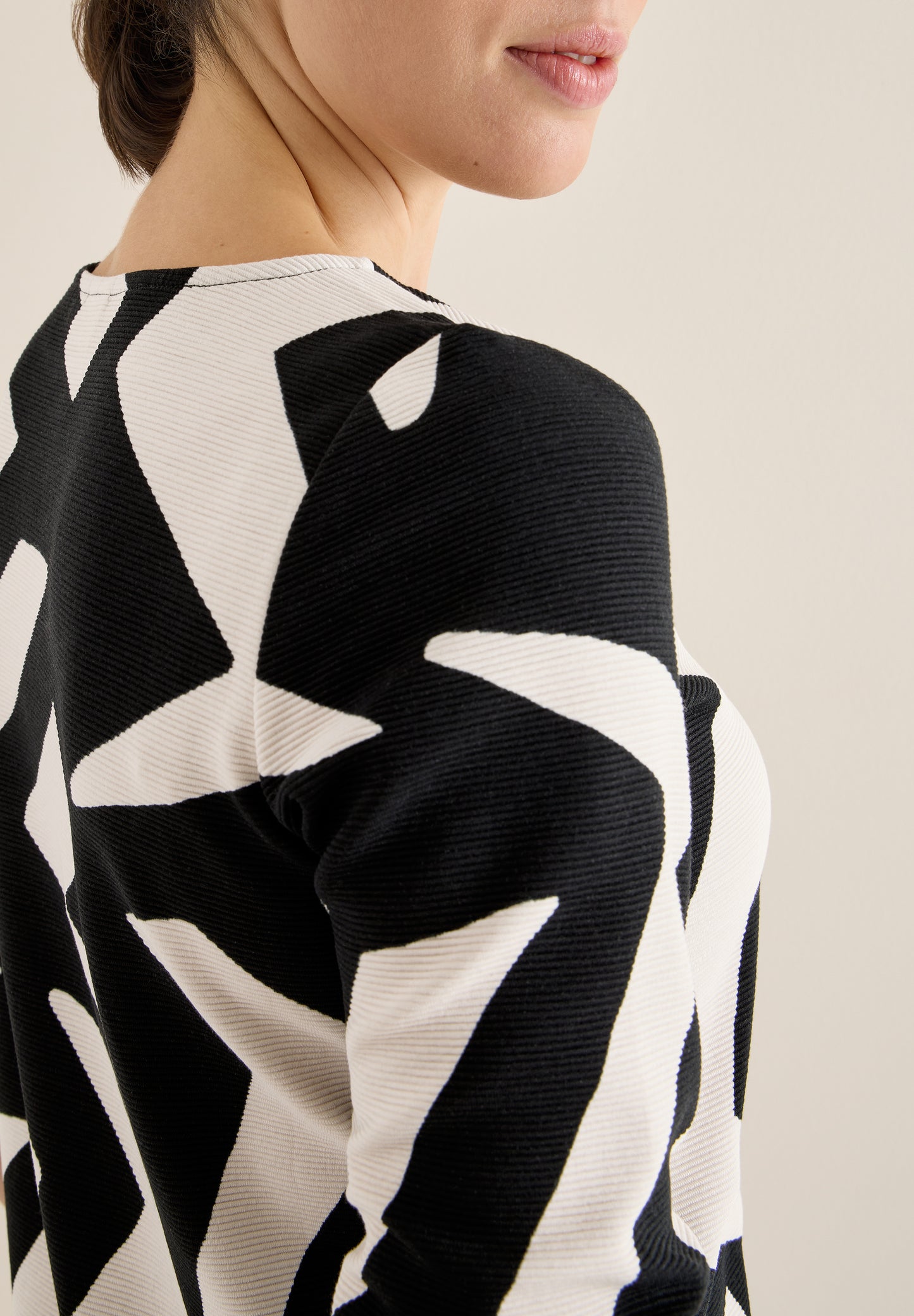 CECIL Ottoman Shirt mit Muster - Farbe: light greige