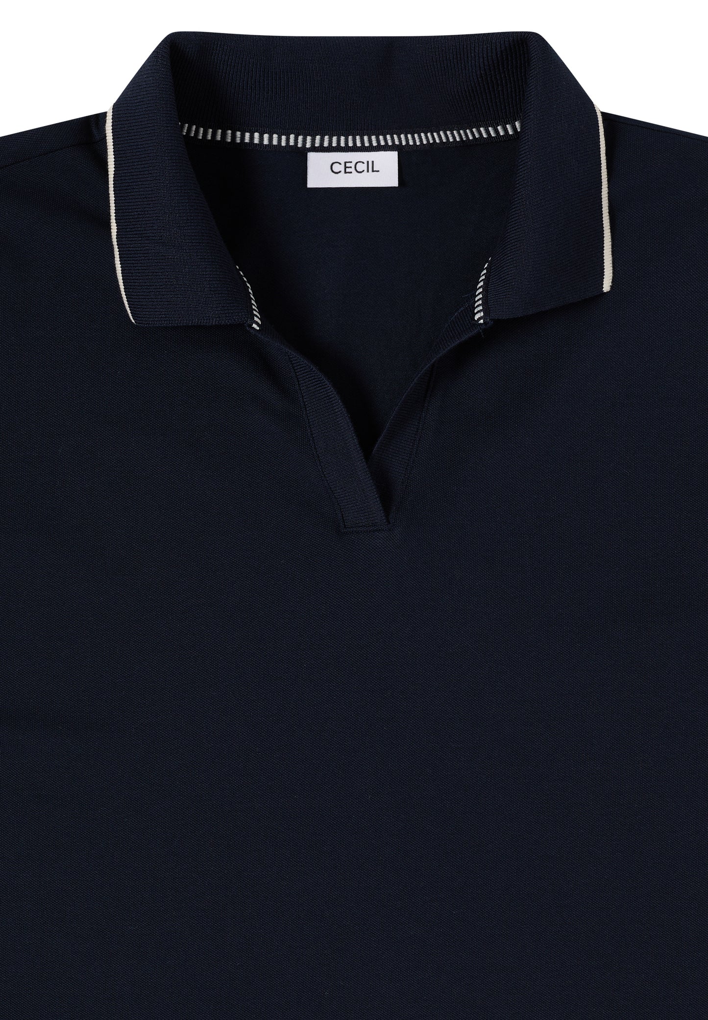 CECIL - Kurzarm Poloshirt - Farbe: universal blue
