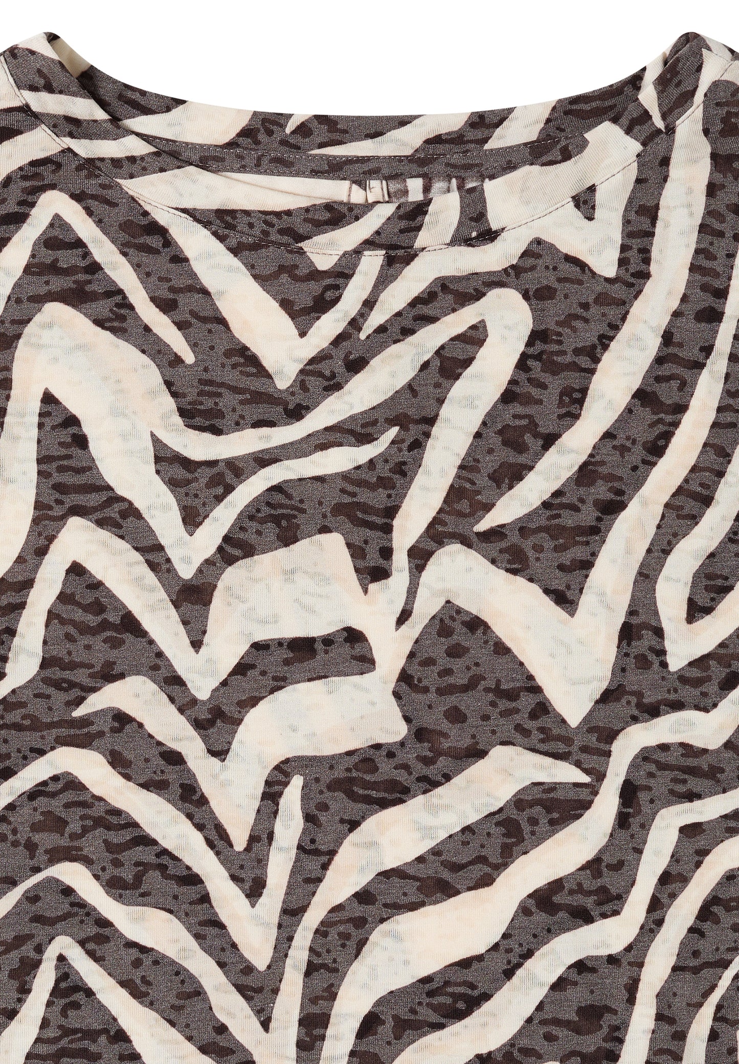 CECIL - T-Shirt in Ausbrenner-Optik - Farbe: brown cacao