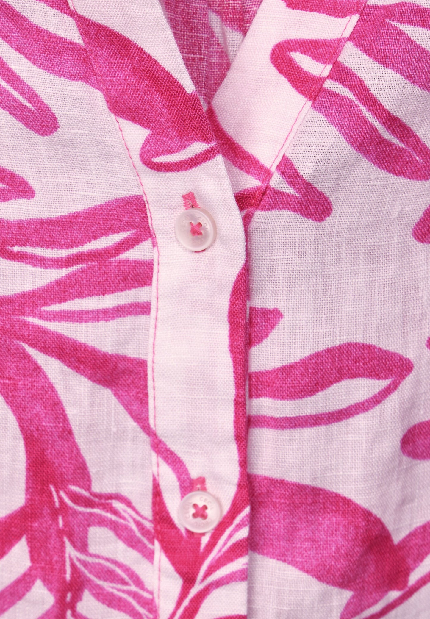 CECIL - Leinenbluse mit Print - pink