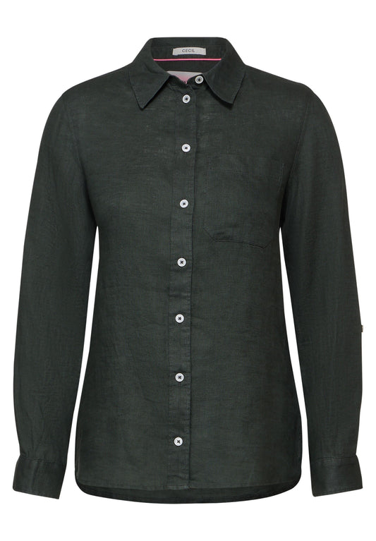 CECIL - Bluse aus Leinen - khaki grün