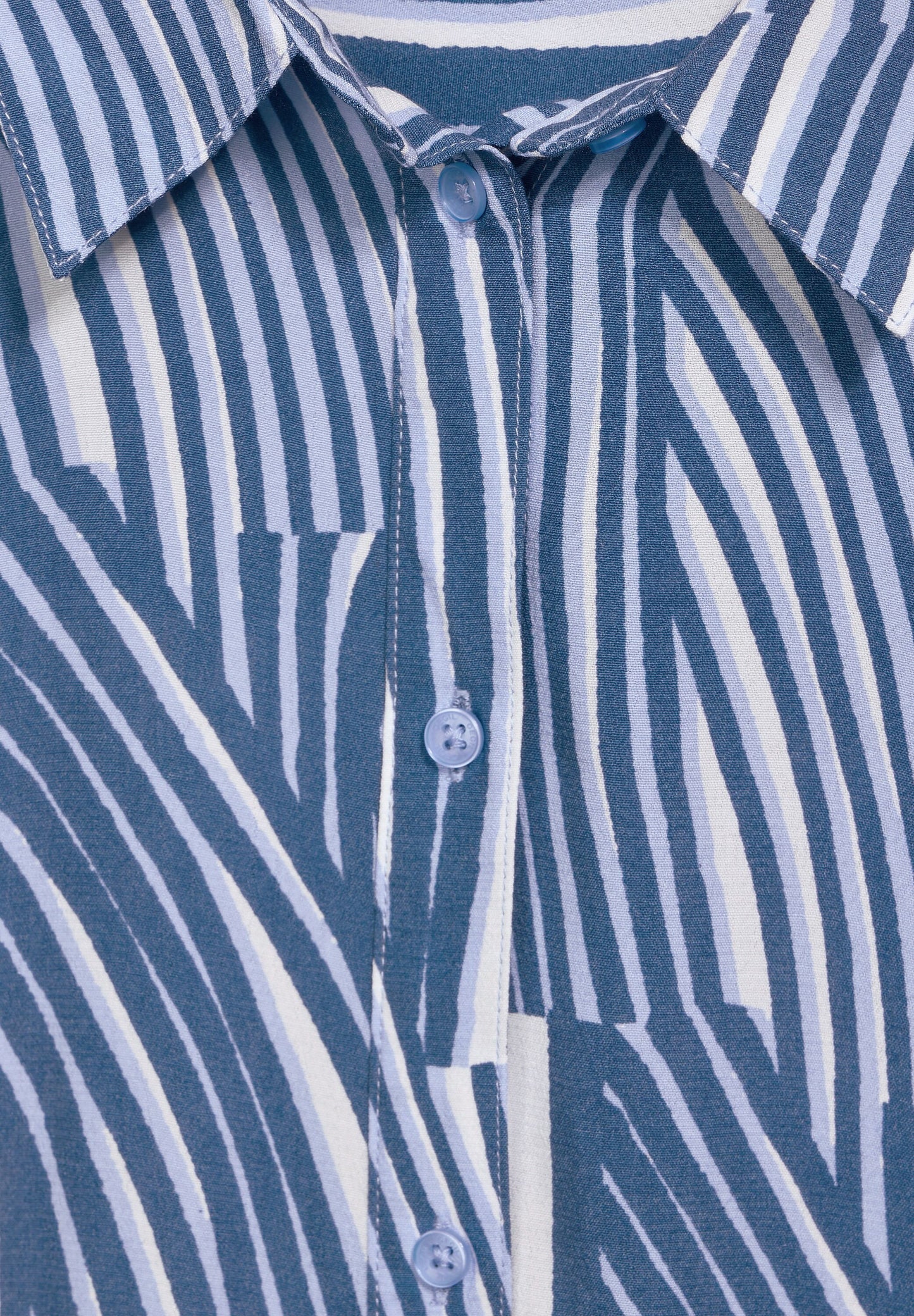 CECIL Blusenshirt - Bluse mit Streifen - blau