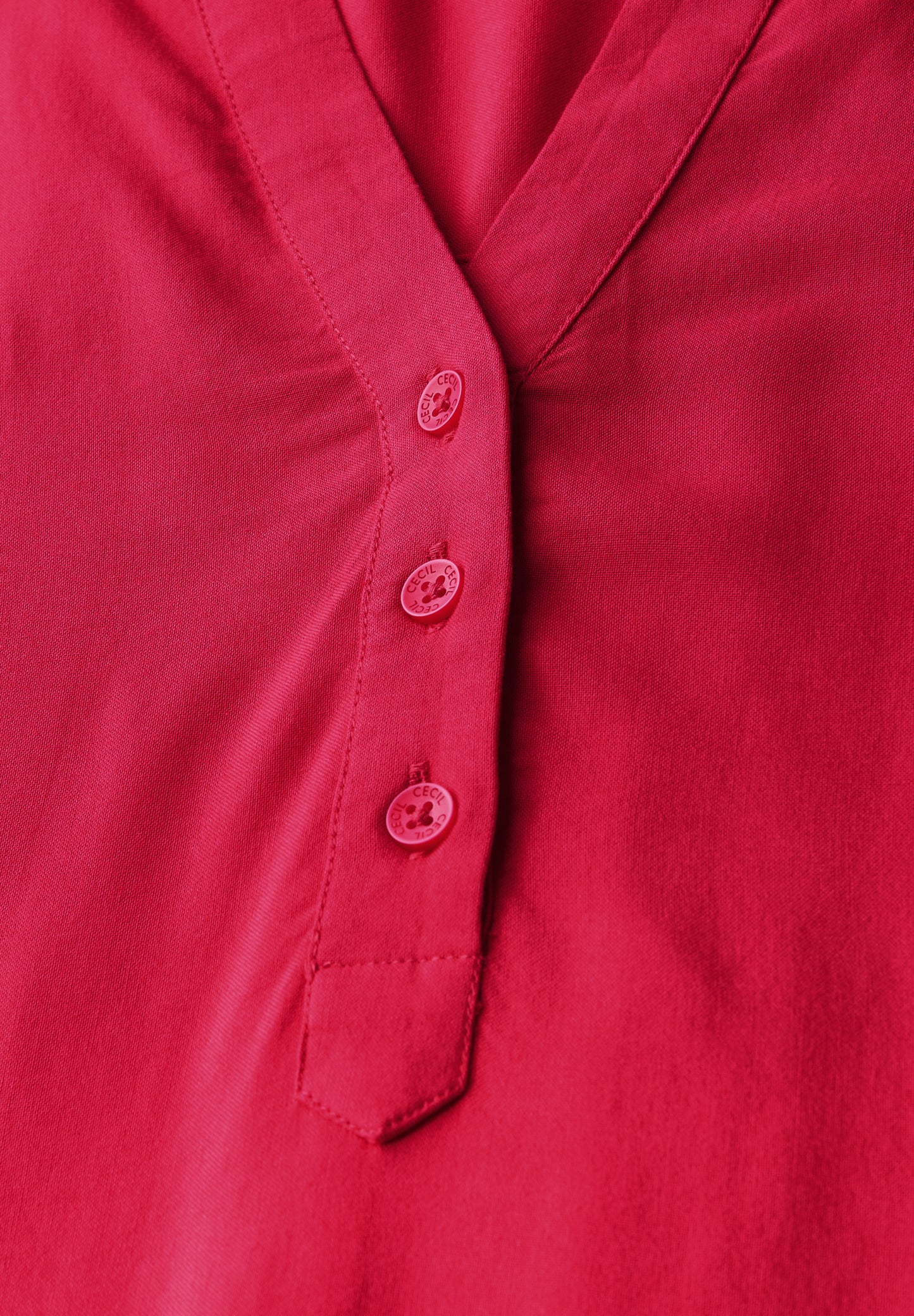 CECIL Blusenshirt in Unifarbe - Farbe: glazed apple red