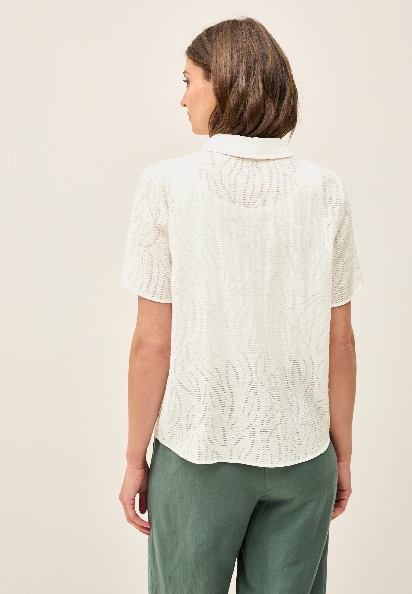CECIL Blusenshirt mit Struktur - Farbe: vanilla white