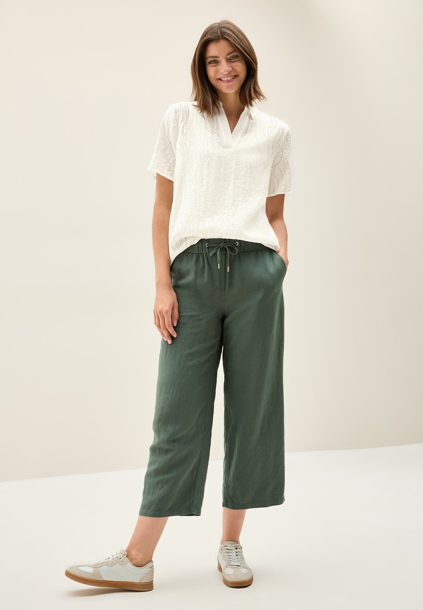 CECIL Blusenshirt mit Struktur - Farbe: vanilla white