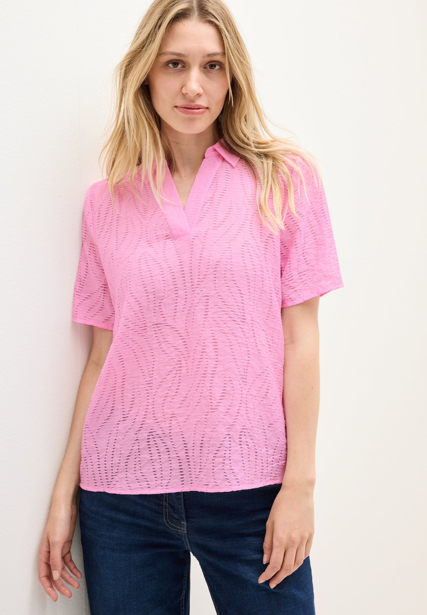 CECIL Blusenshirt mit Struktur - Farbe: cherry blossom pink