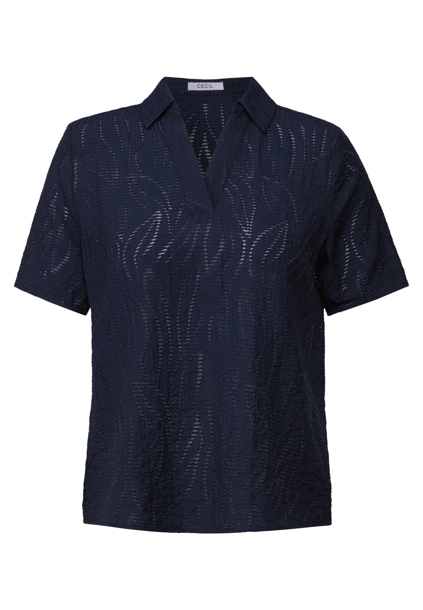 CECIL Blusenshirt mit Struktur - Farbe: urban navy blue