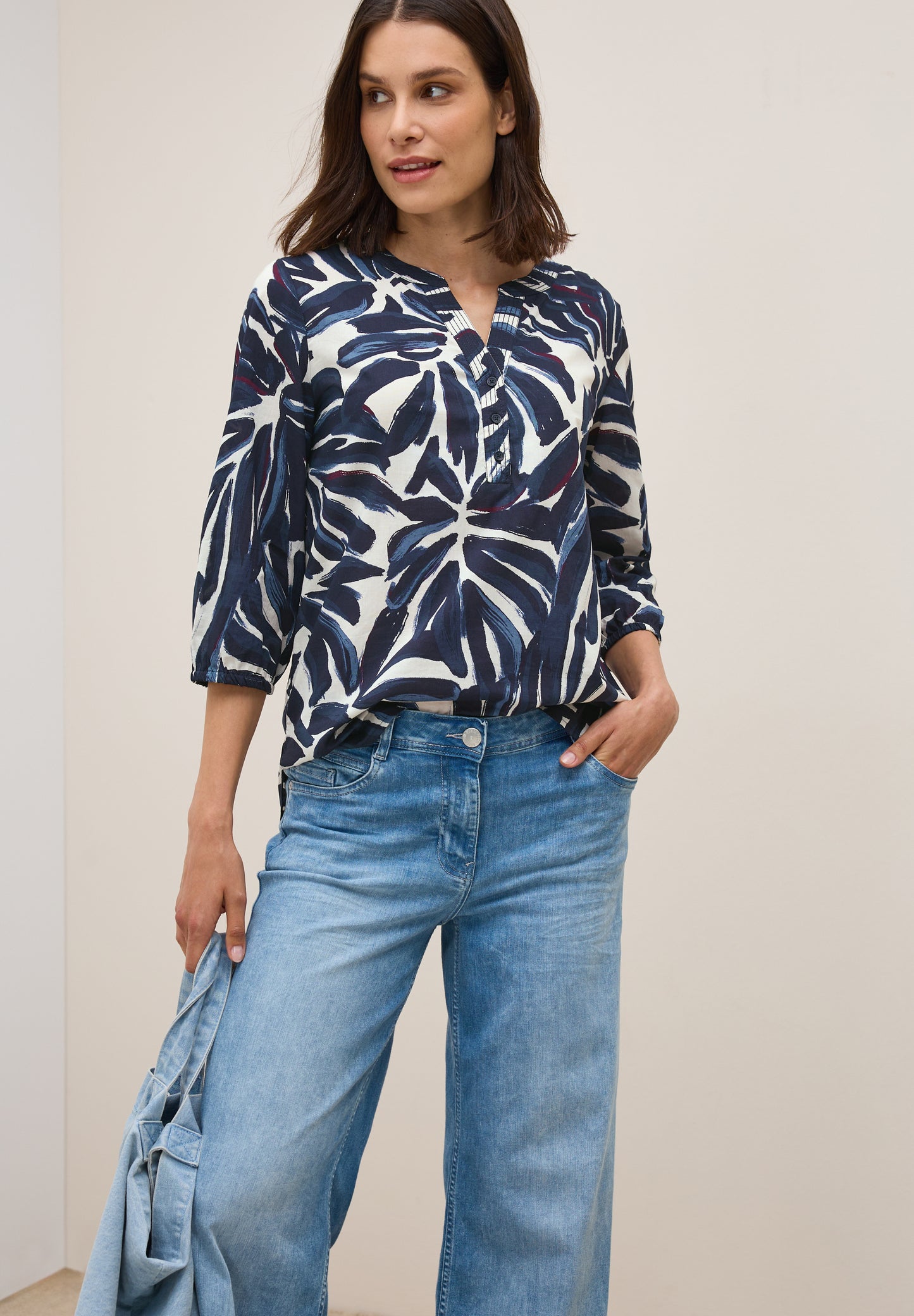 CECIL Gemusterte Tunika - Farbe: urban dark blue