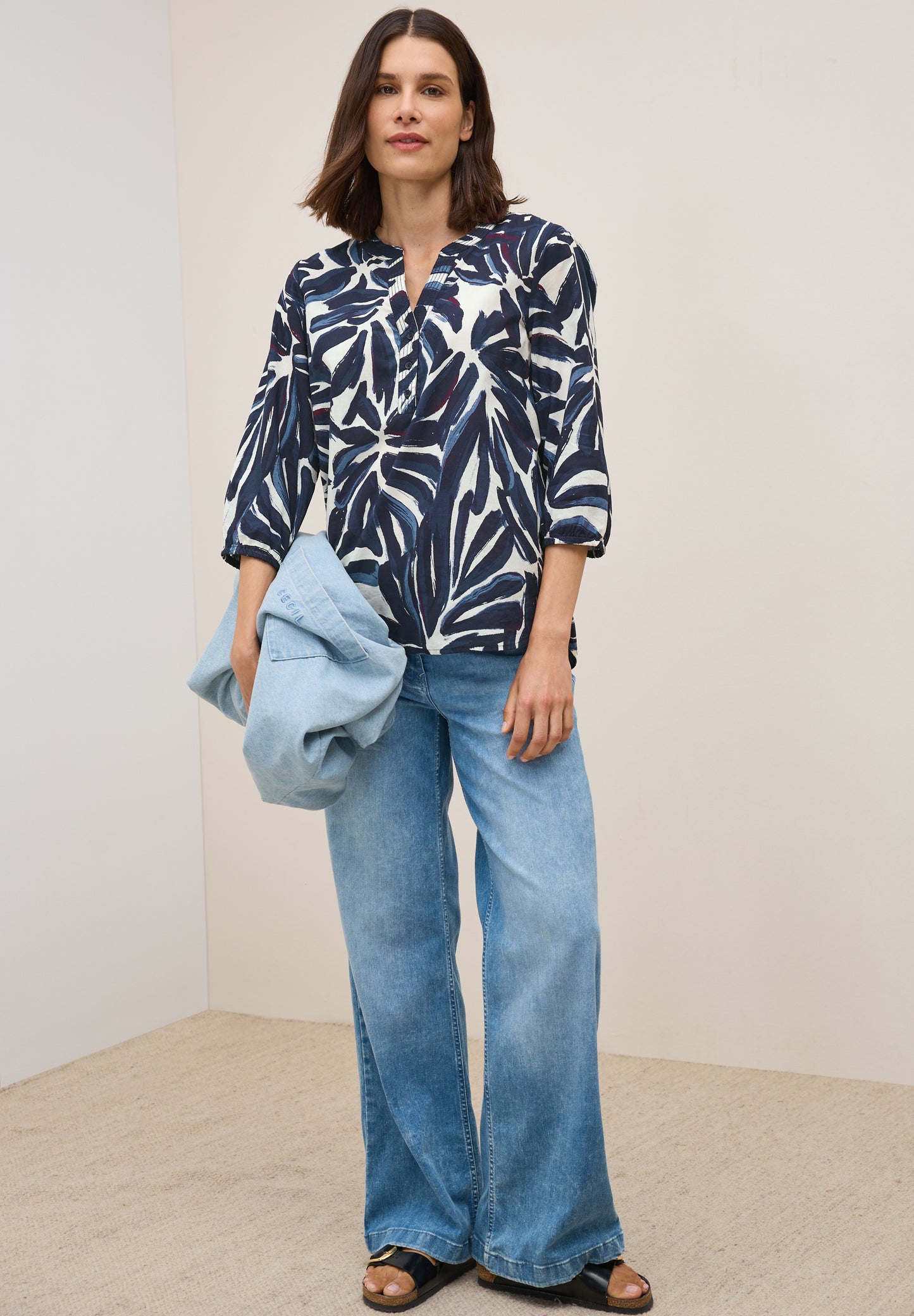CECIL Gemusterte Tunika - Farbe: urban dark blue