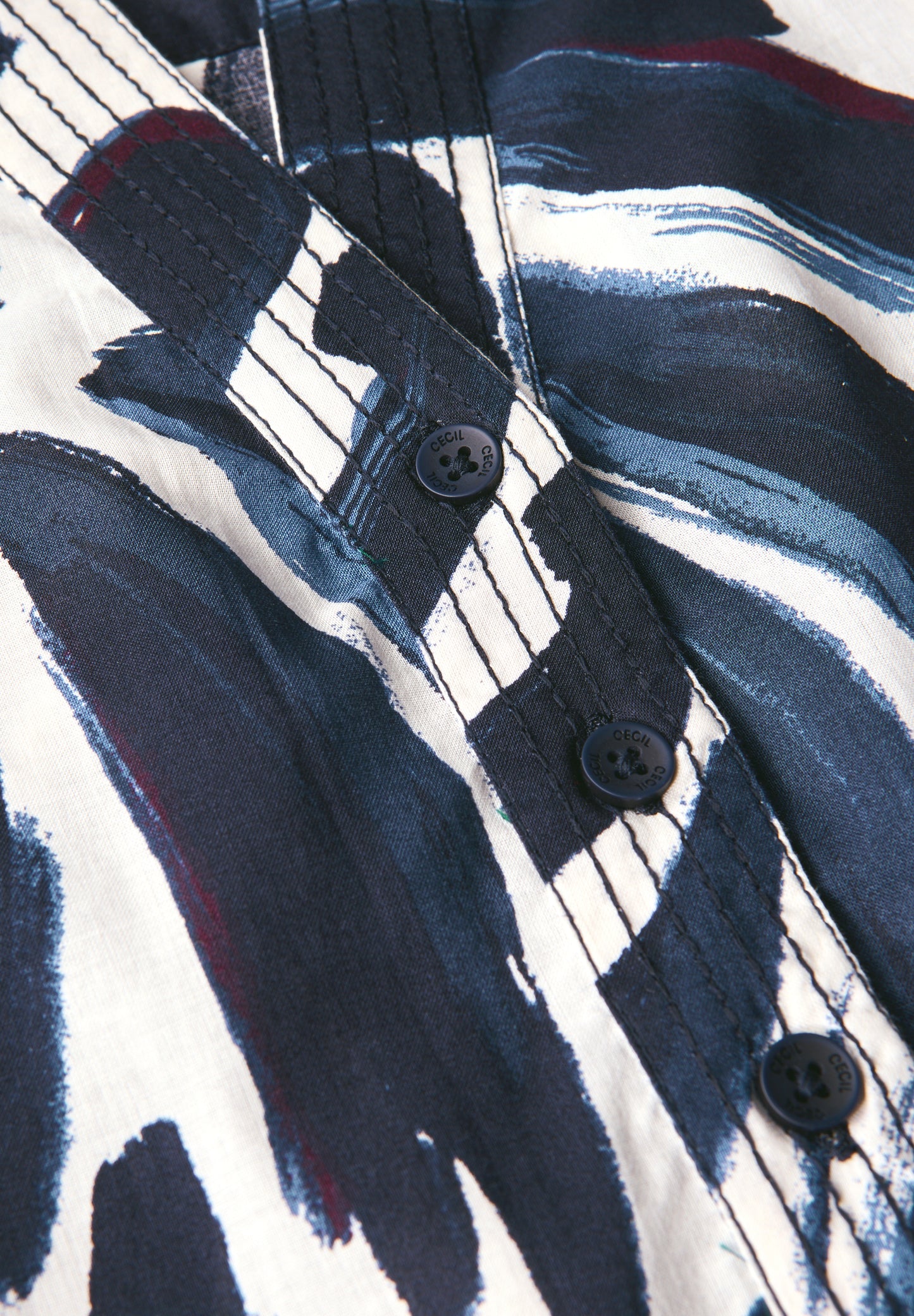CECIL Gemusterte Tunika - Farbe: urban dark blue