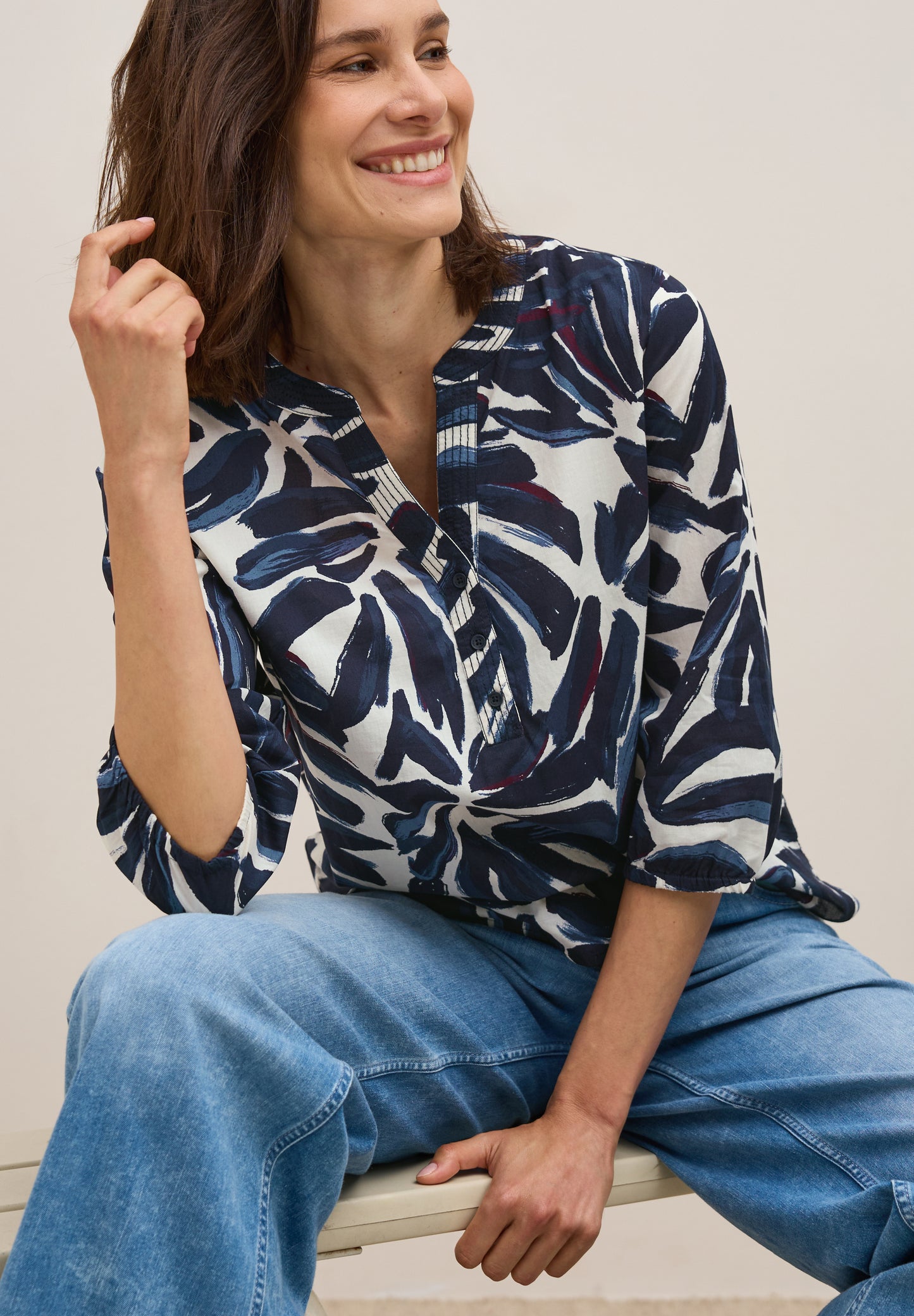 CECIL Gemusterte Tunika - Farbe: urban dark blue