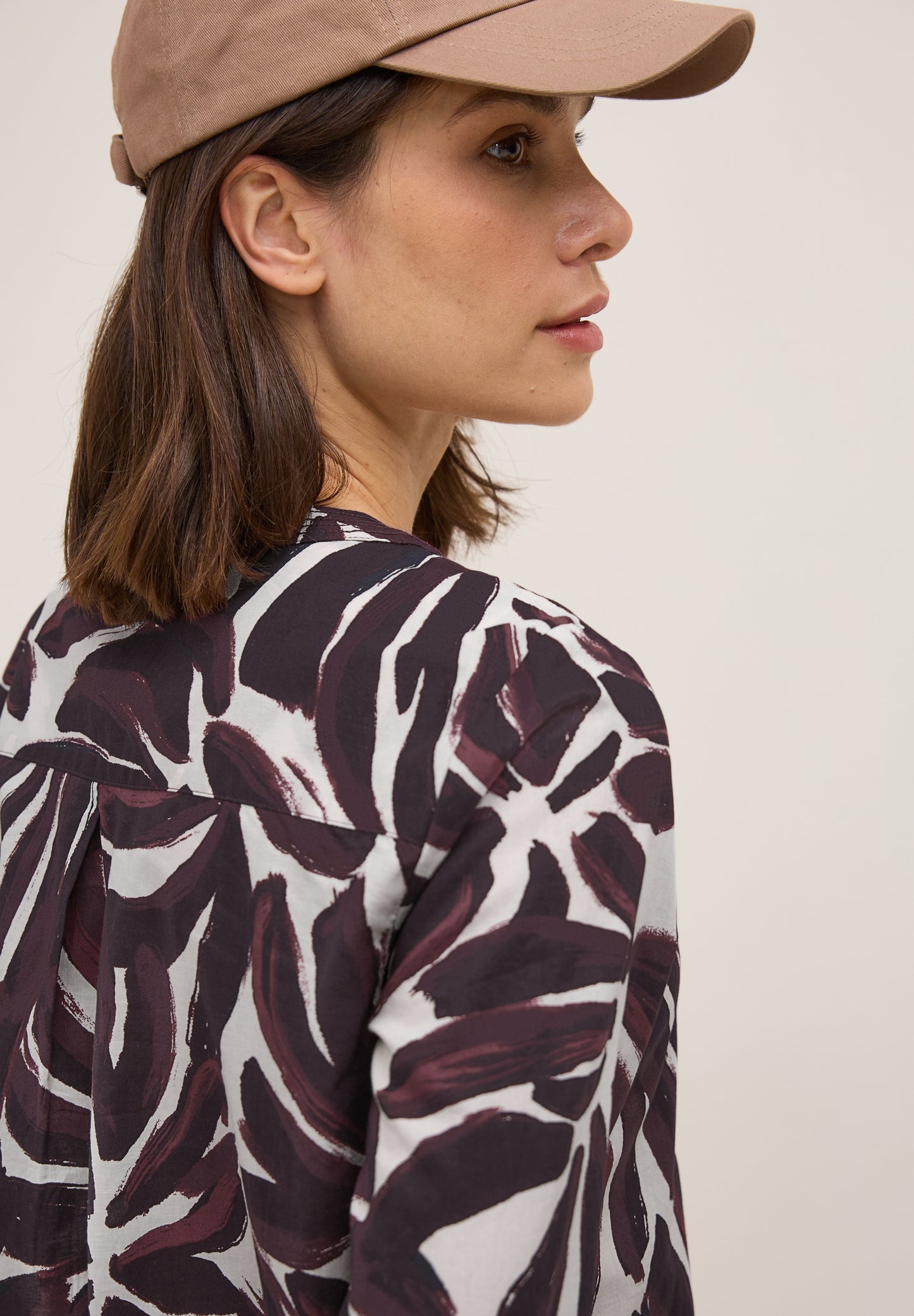 CECIL Gemusterte Tunika - Farbe: mulberry red