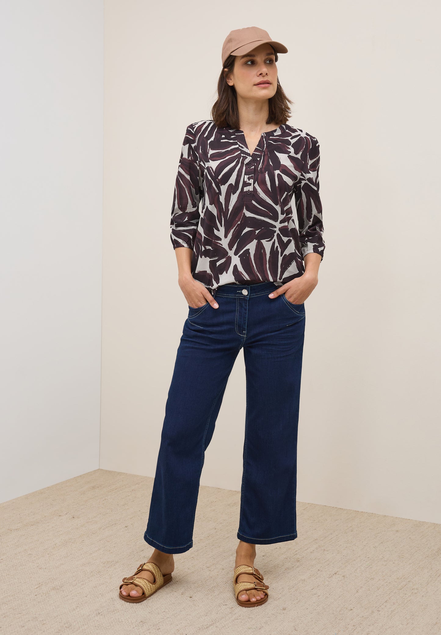 CECIL Gemusterte Tunika - Farbe: mulberry red