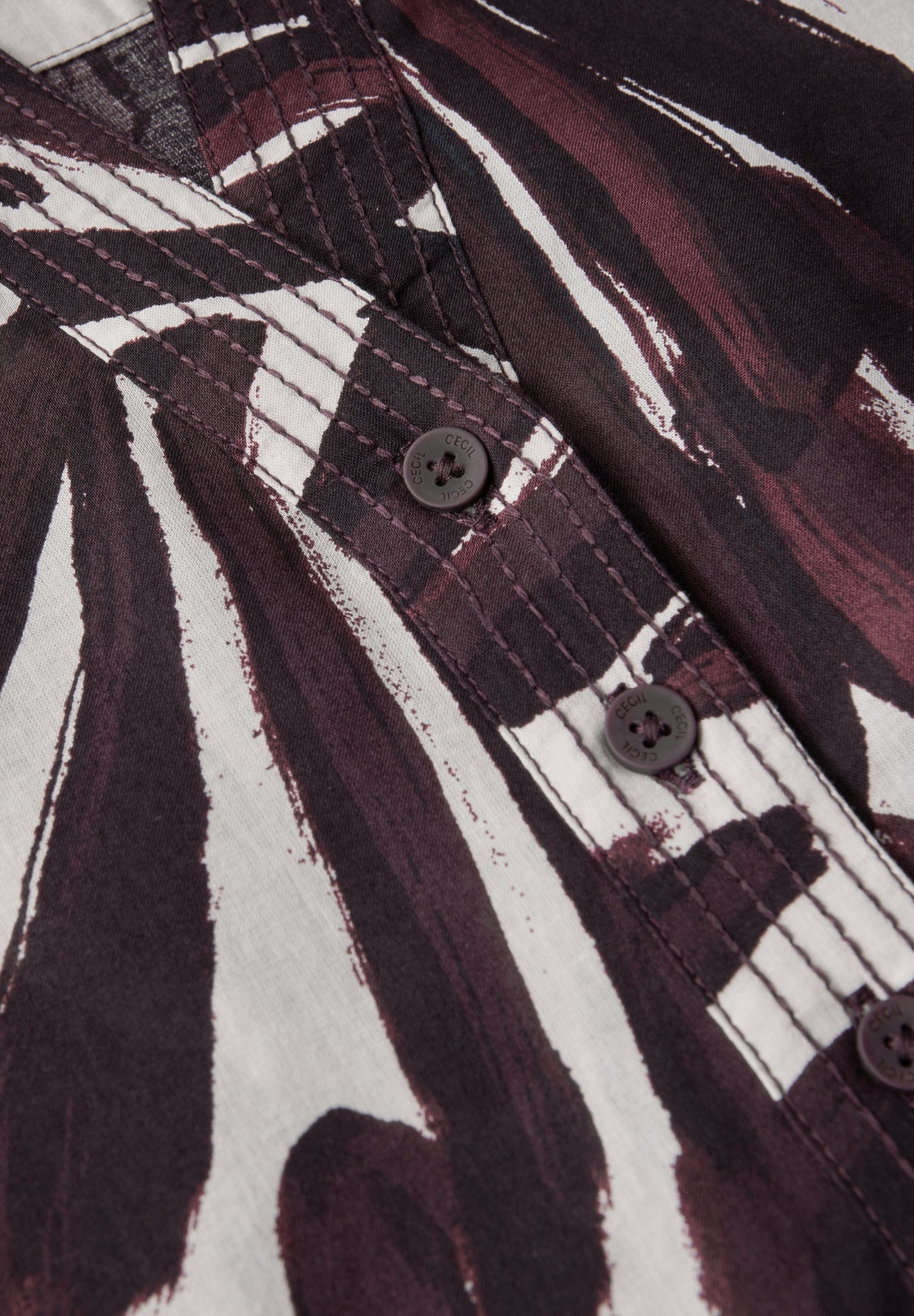 CECIL Gemusterte Tunika - Farbe: mulberry red