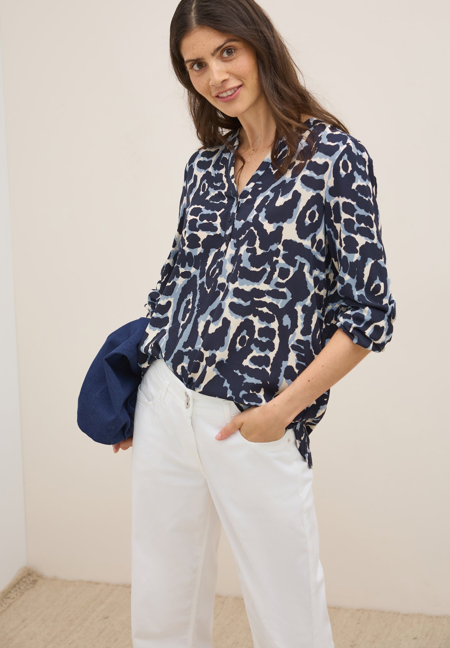 CECIL Gemusterte Tunika - Farbe: urban dark blue