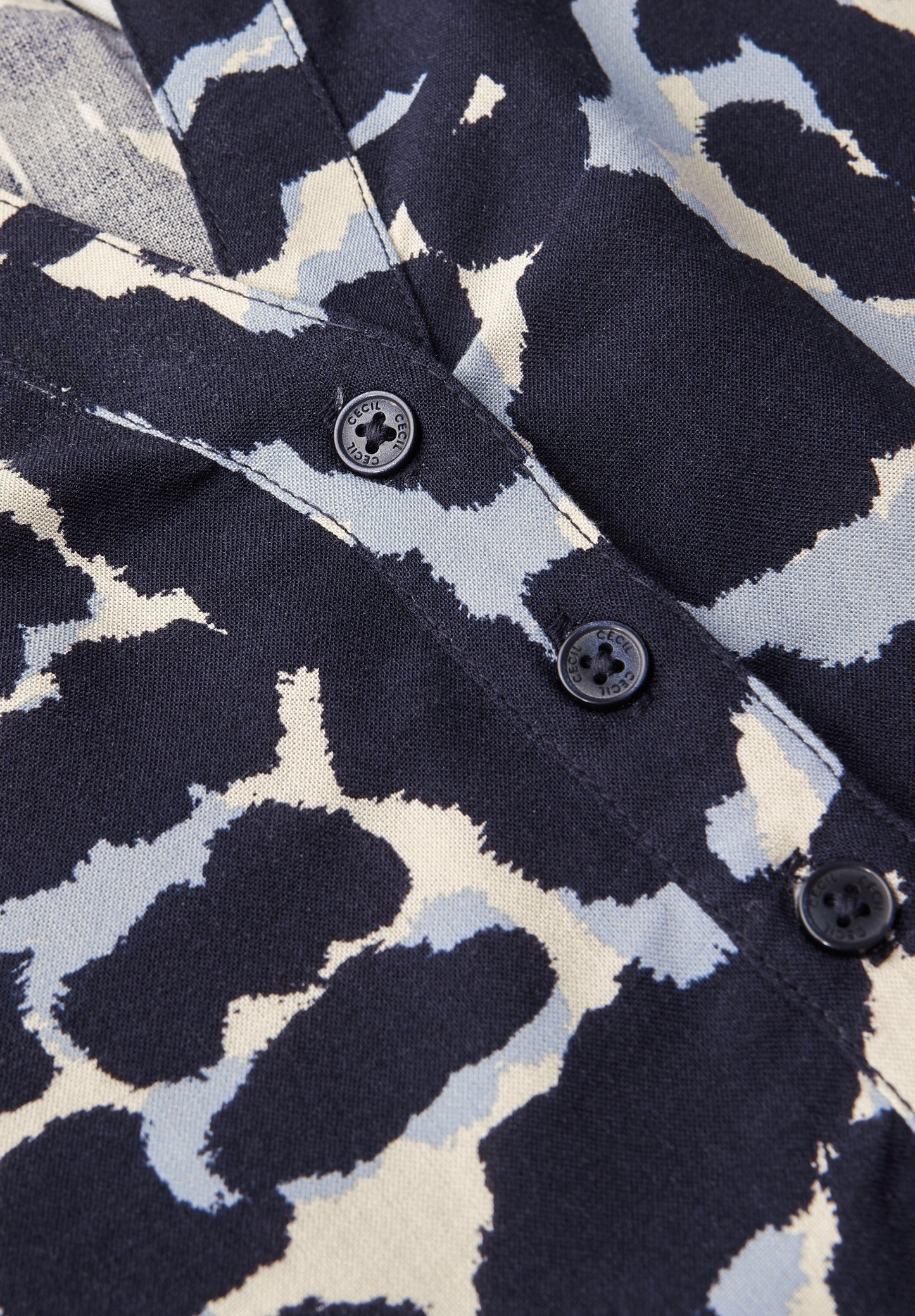 CECIL Gemusterte Tunika - Farbe: urban dark blue