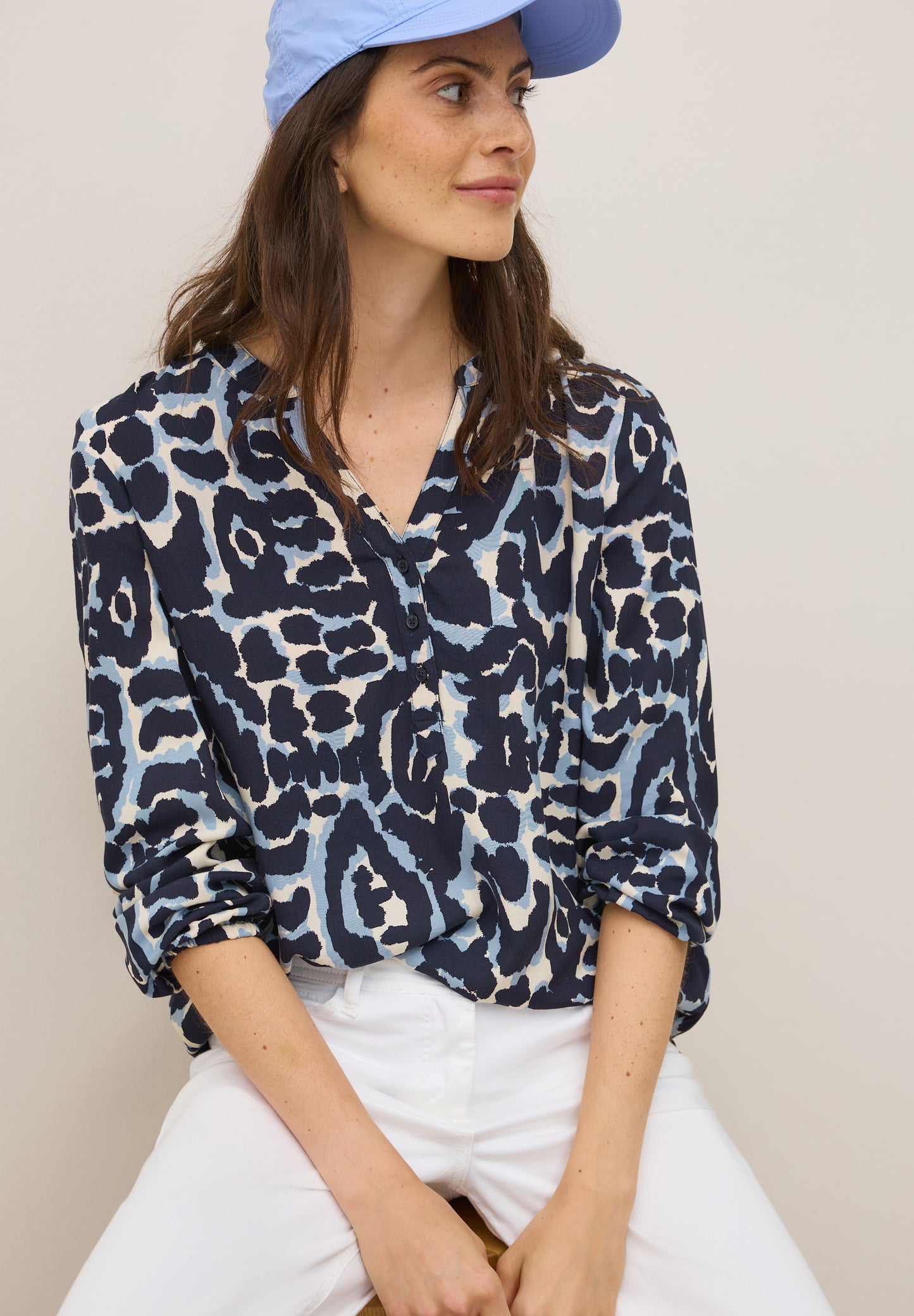 CECIL Gemusterte Tunika - Farbe: urban dark blue