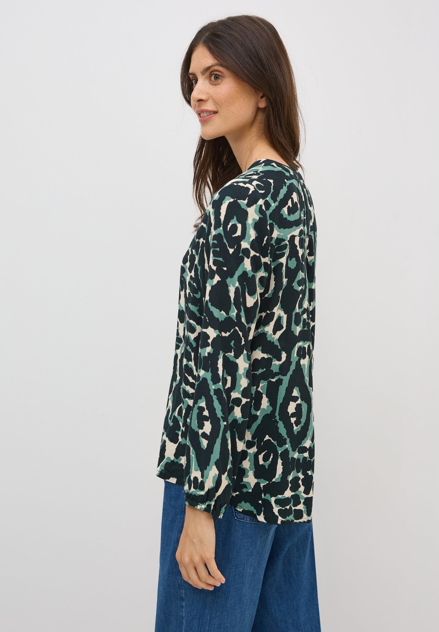 CECIL Gemusterte Tunika - Farbe: ink green