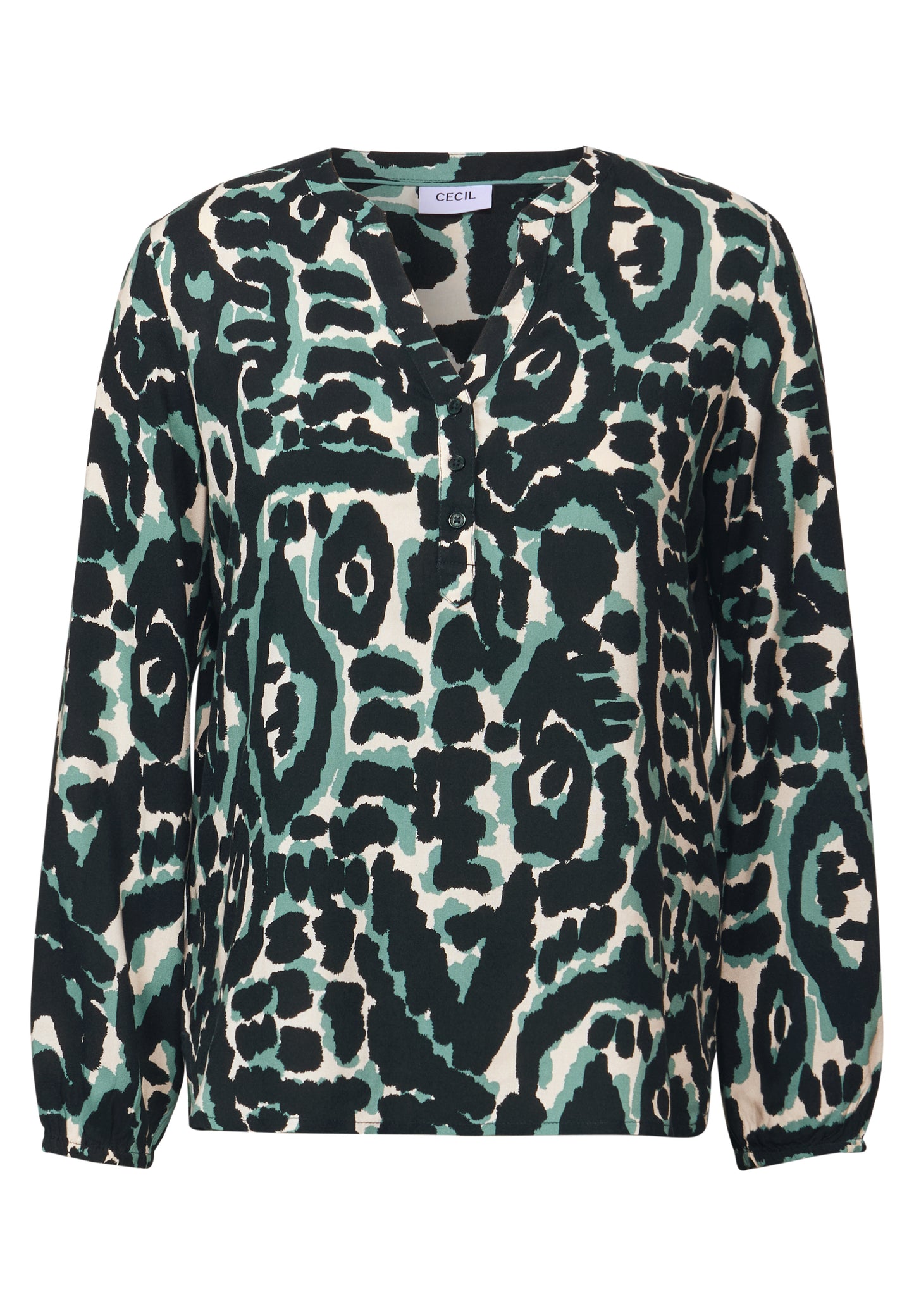 CECIL Gemusterte Tunika - Farbe: ink green