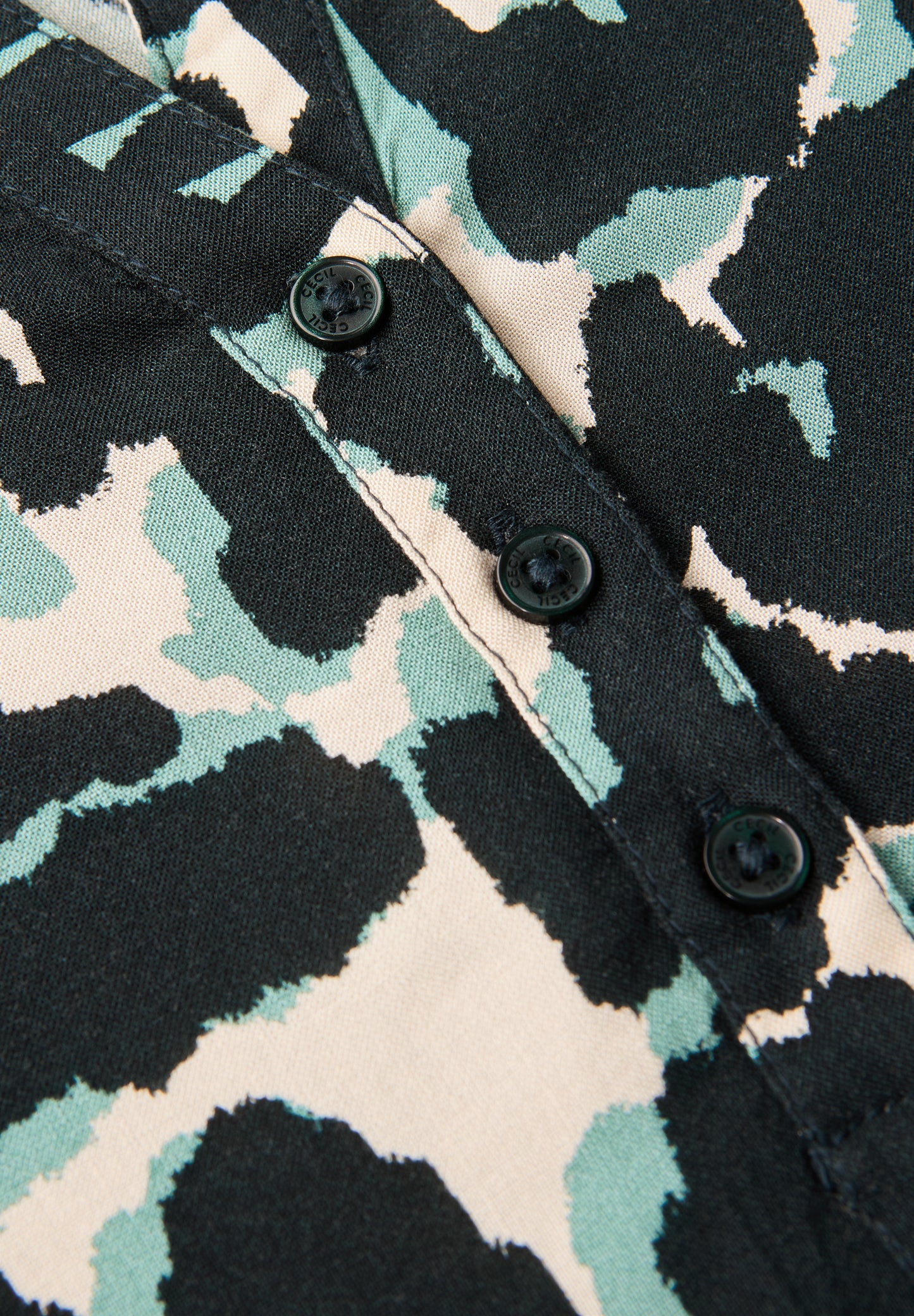 CECIL Gemusterte Tunika - Farbe: ink green