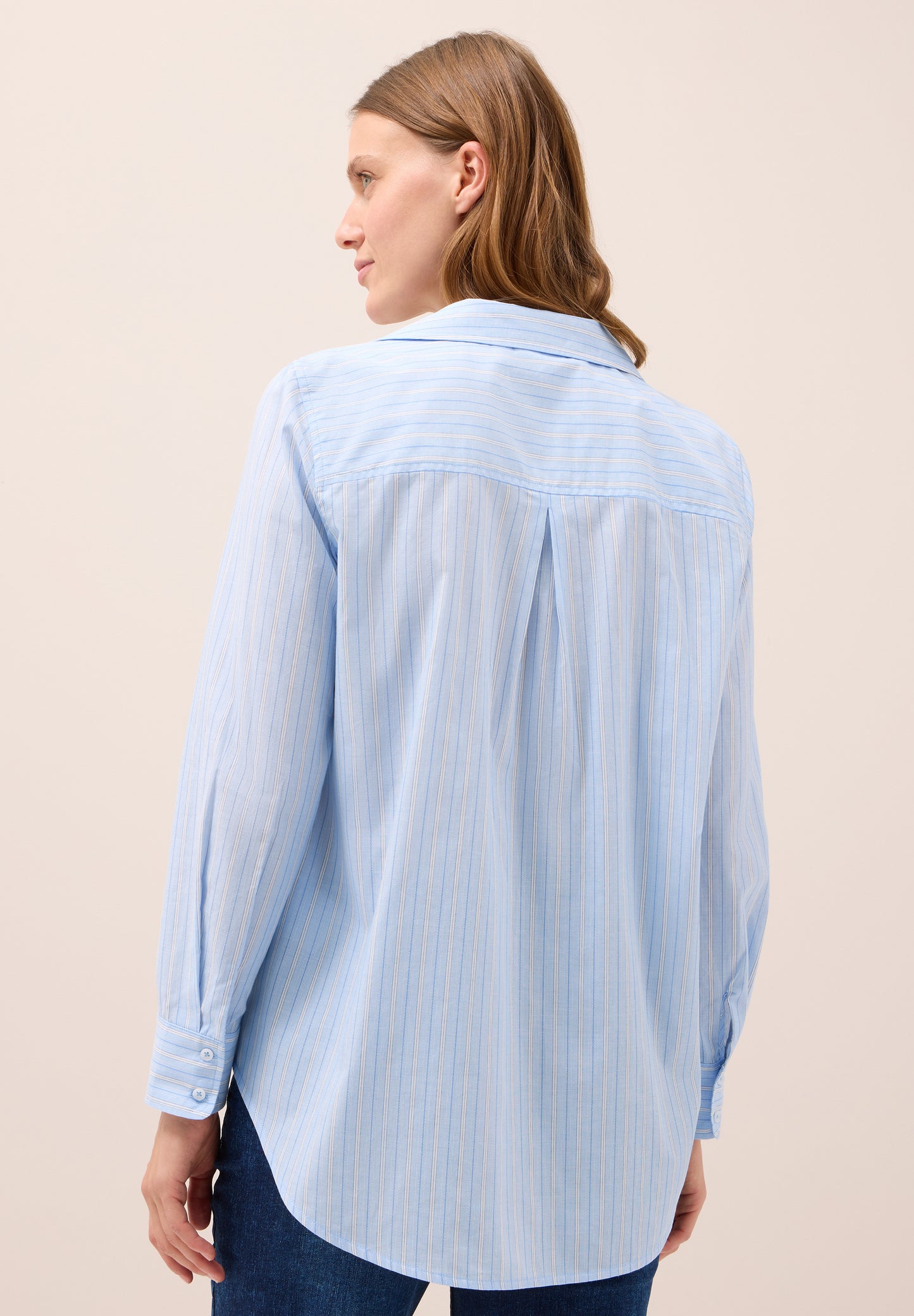 CECIL Gestreifte Hemdbluse - Farbe: light sky blue