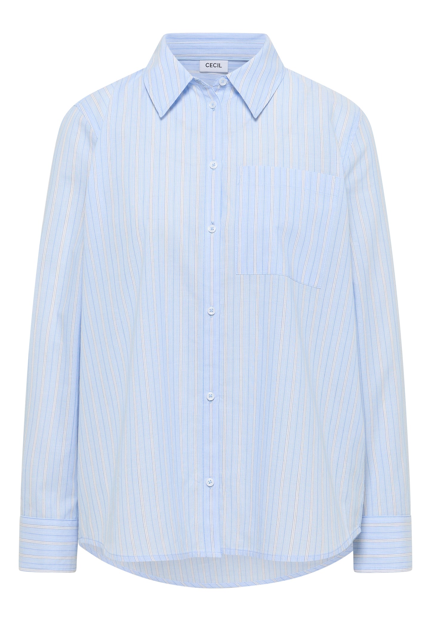 CECIL Gestreifte Hemdbluse - Farbe: light sky blue