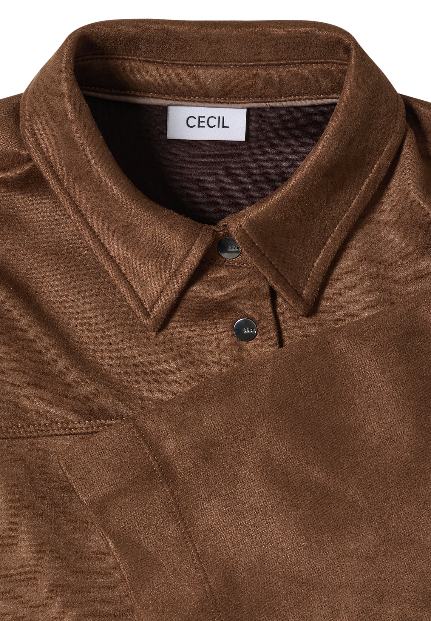 CECIL Veloursbluse - Farbe: mocha caramel