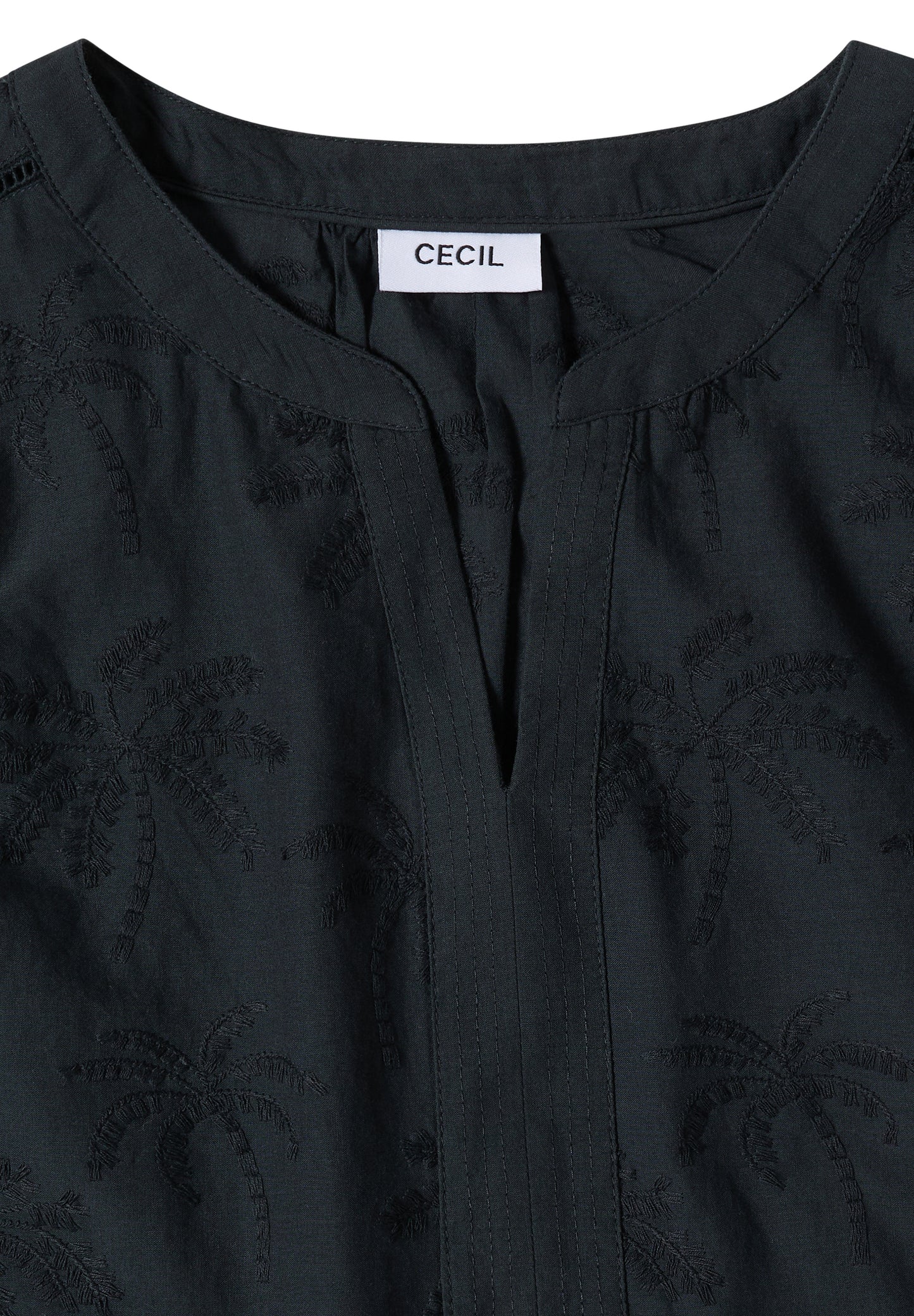 CECIL - Dropped Shoulder Bluse mit Embroidery - Farbe: palm breeze green