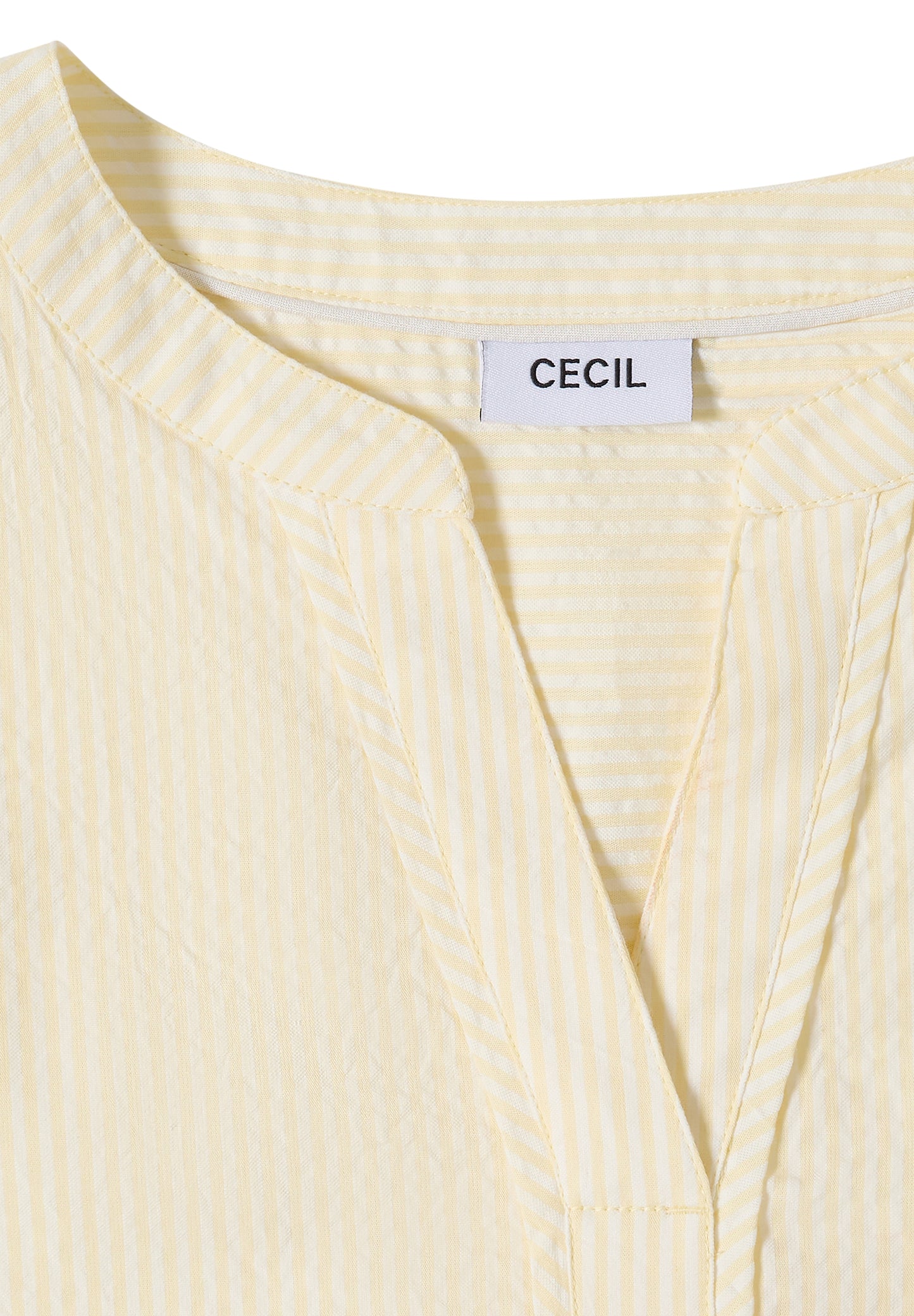 CECIL - Blusentop in Seersucker-Qualität - Farbe: light buttermilk yellow