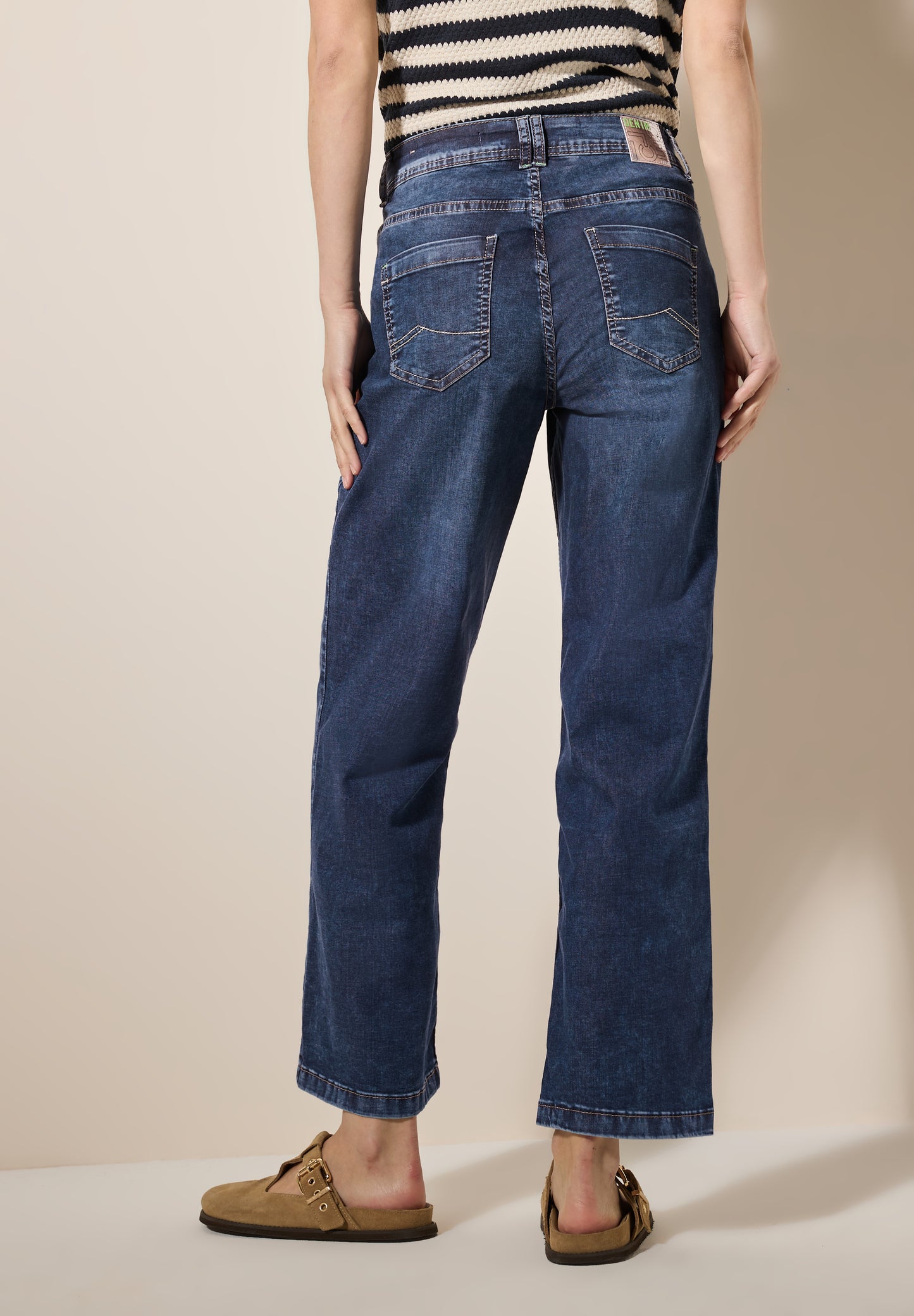 CECIL Wide Leg Jeans - Farbe: mid blue used wash