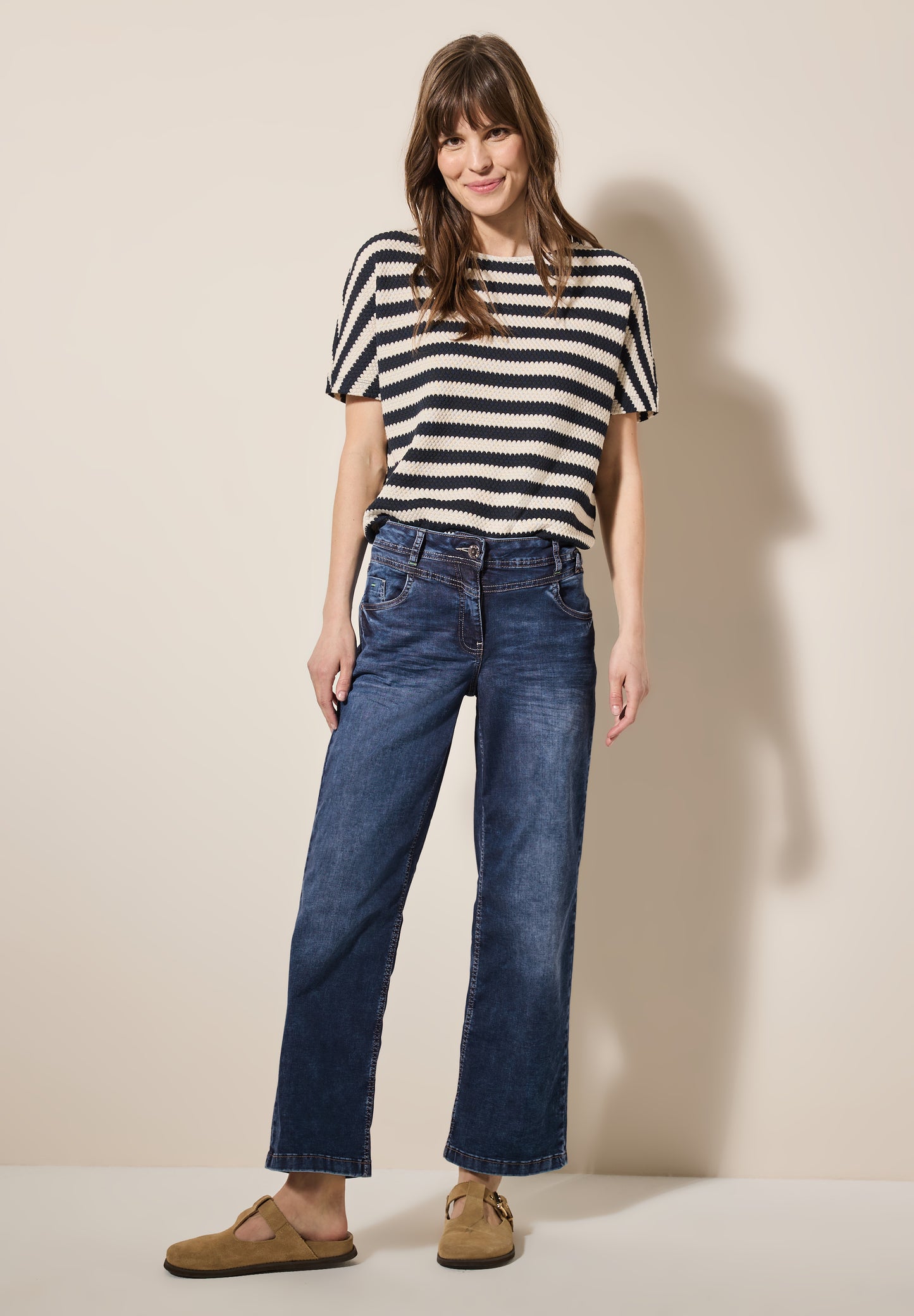 CECIL Wide Leg Jeans - Farbe: mid blue used wash