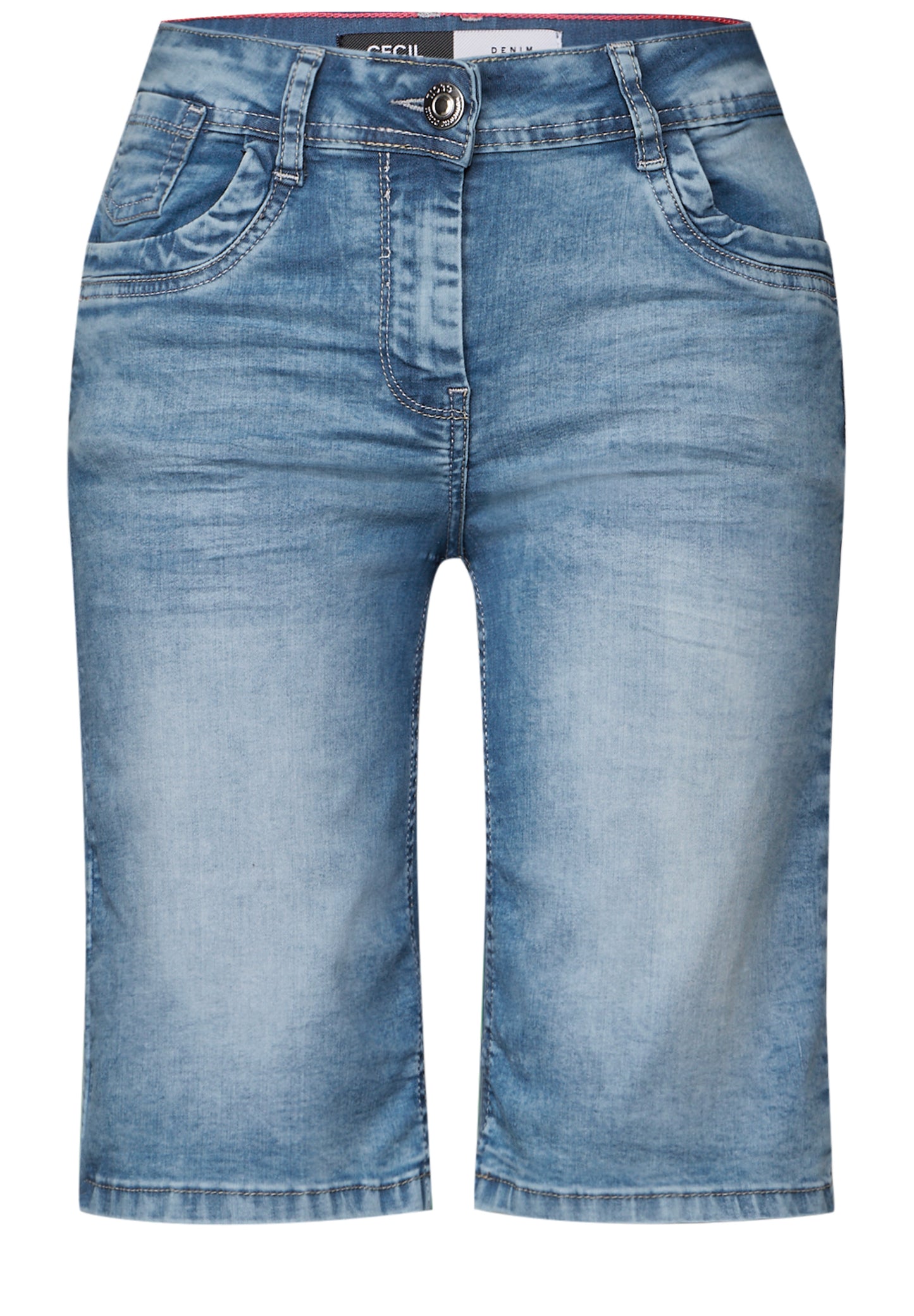 CECIL Casual Fit Jeansshorts - Farbe: authentic used wash