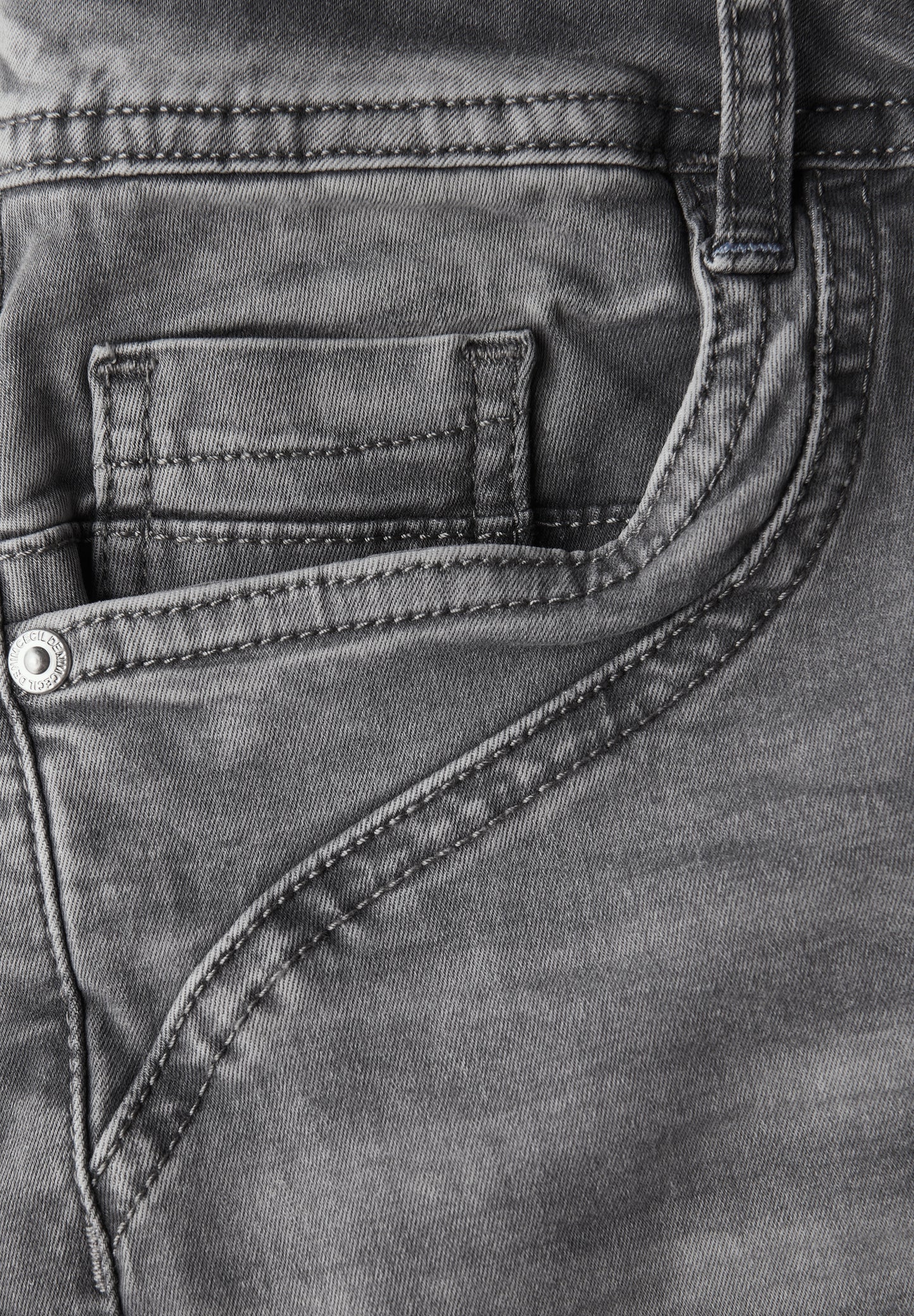 CECIL Casual Fit Jeansshorts - Farbe: mid grey used wash