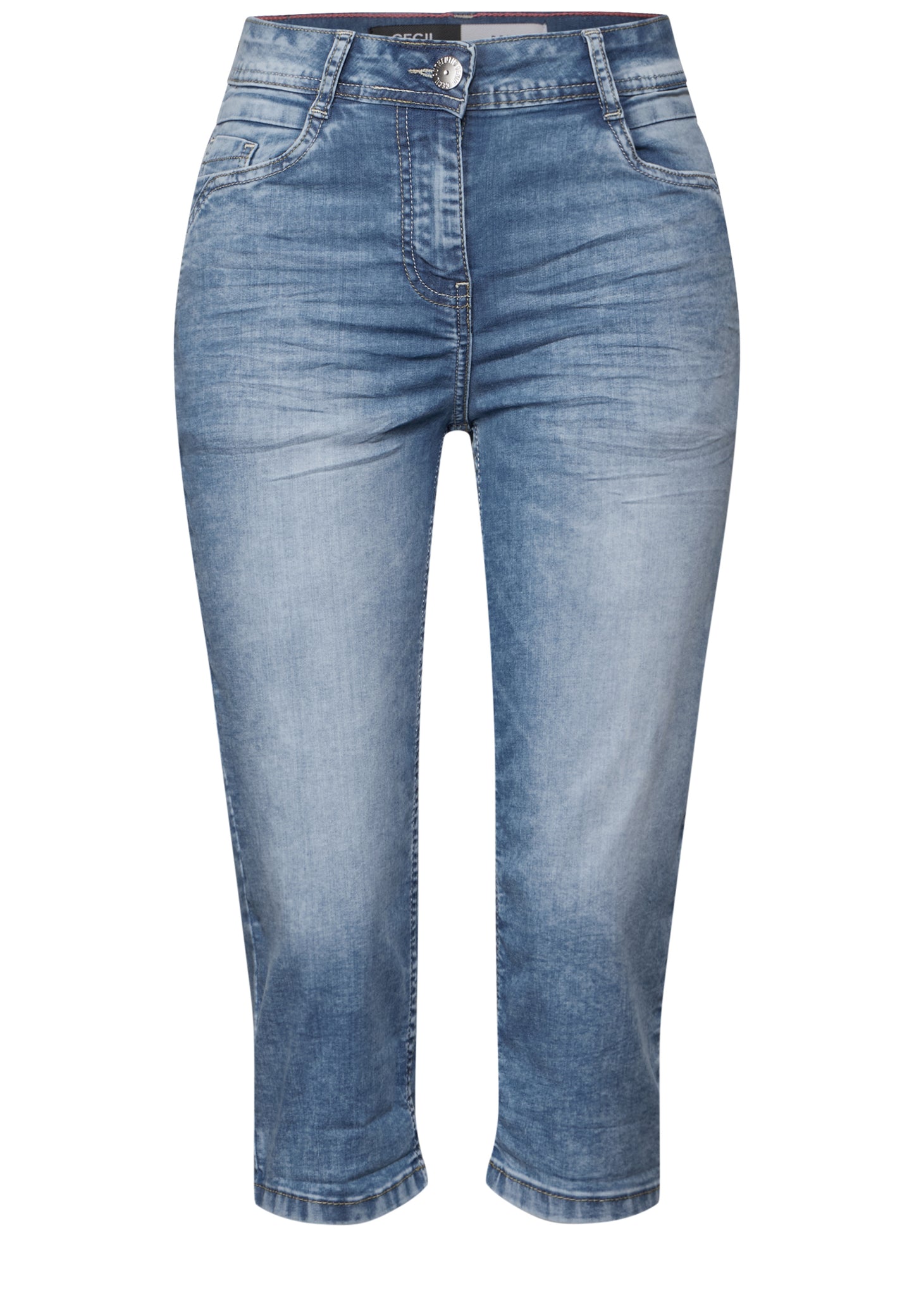CECIL Capri Jeans "TORONTO" - Farbe: light blue authentic washed