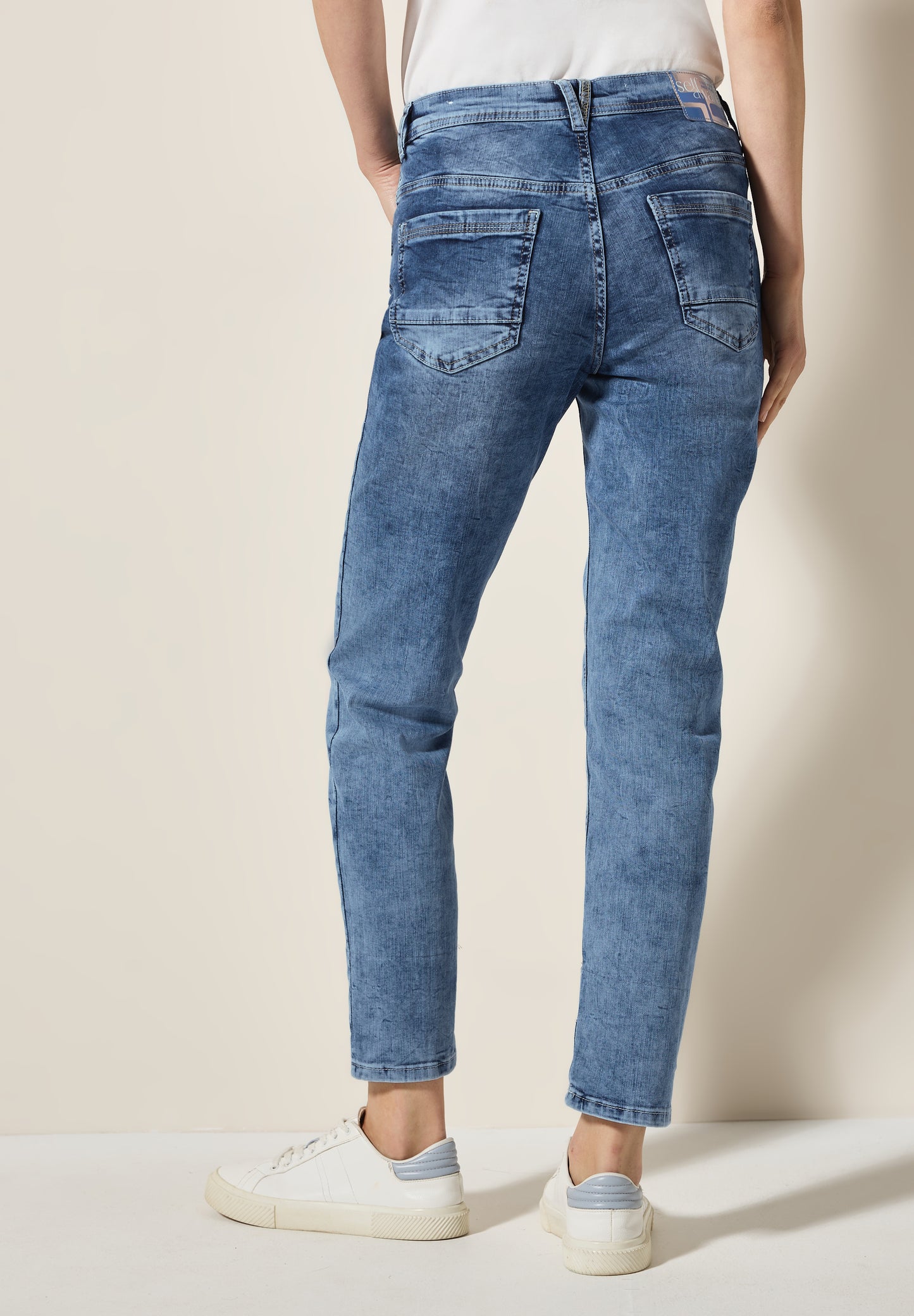 CECIL Jeans mit Turn-Up Detail - Farbe: mid blue wash