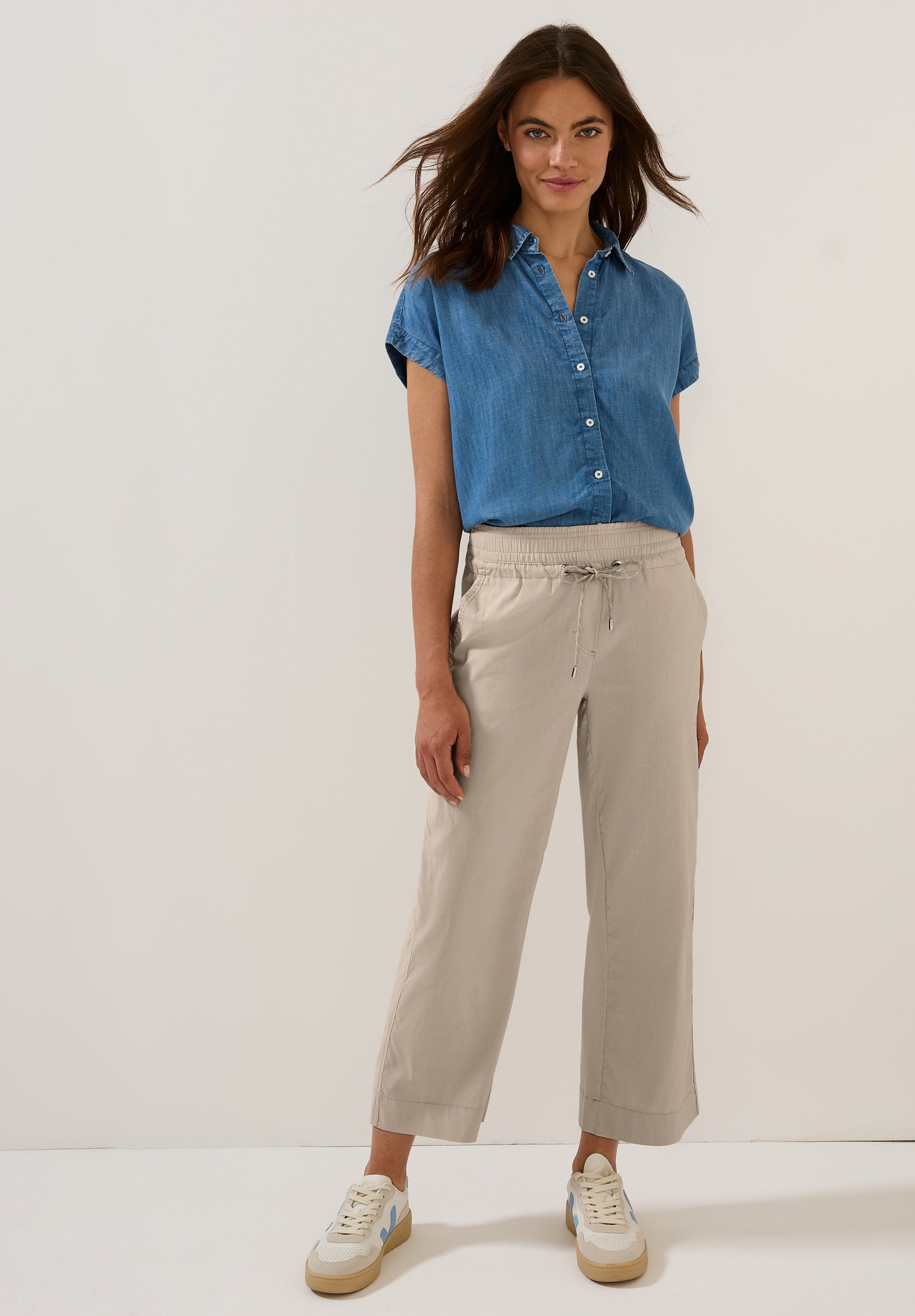 CECIL 7/8 Wide Leg Hose - Farbe: boulder beige