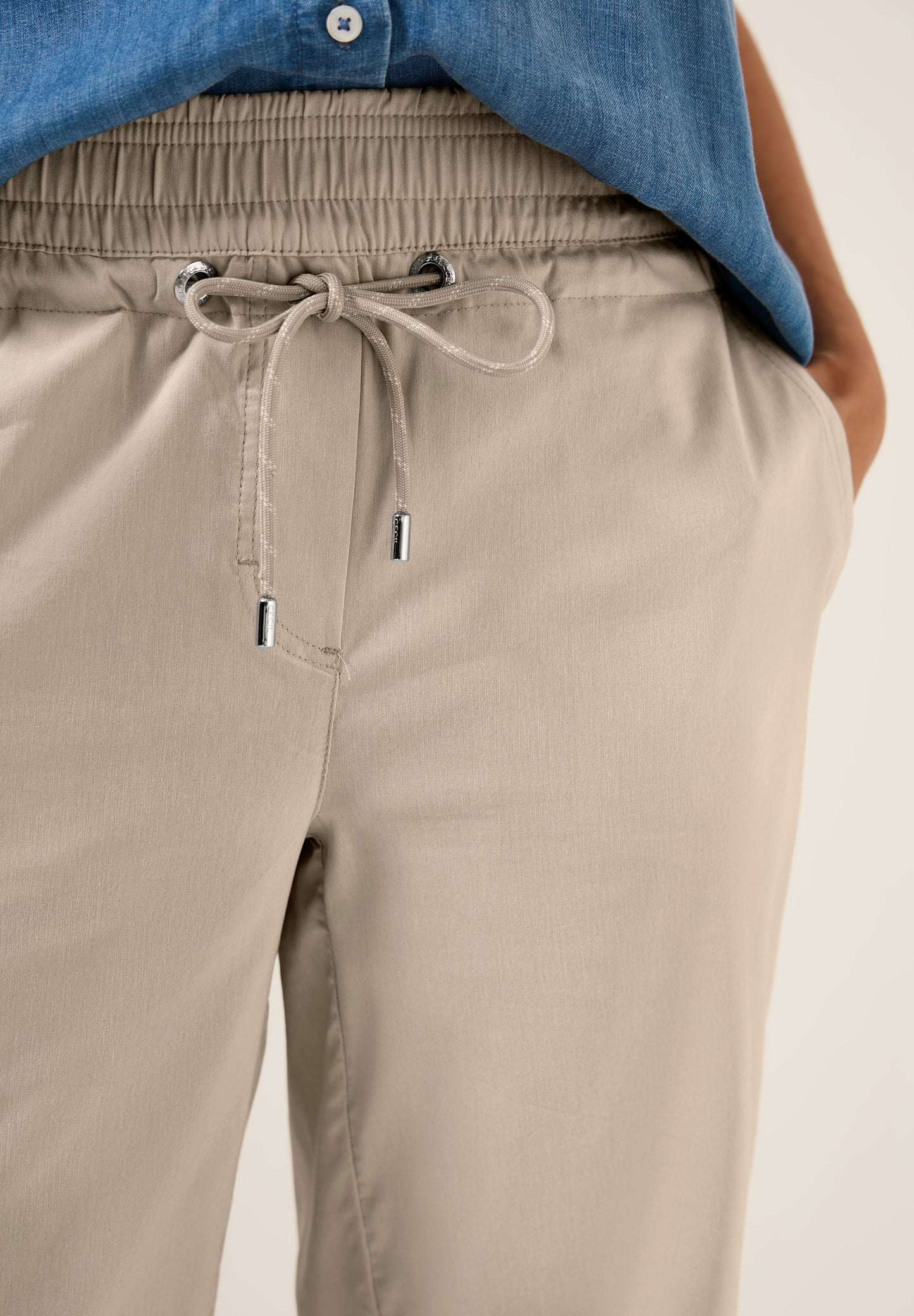 CECIL 7/8 Wide Leg Hose - Farbe: boulder beige