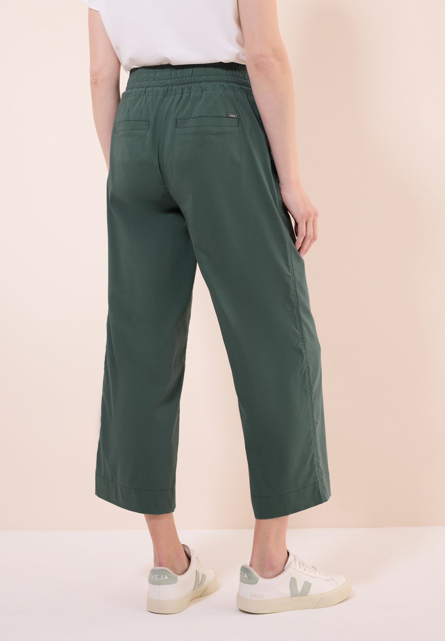 CECIL 7/8 Wide Leg Hose - Farbe: dark balmy khaki