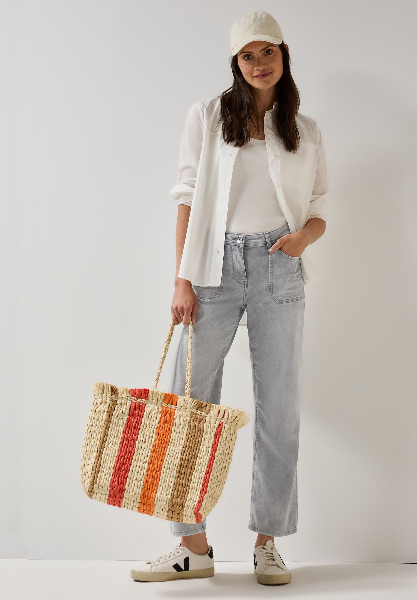 CECIL Wide Leg Jeans - Farbe: light grey wash