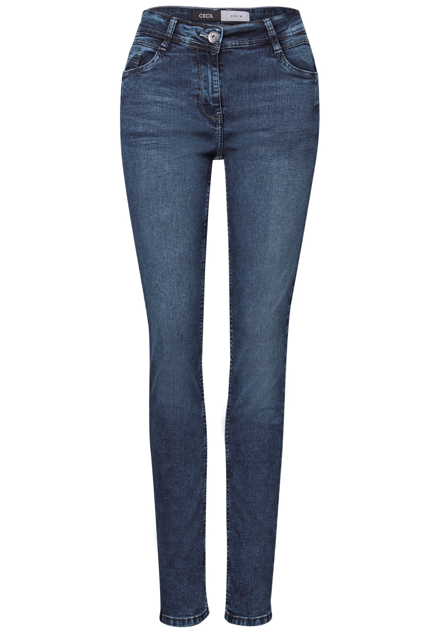 CECIL Jeans "SCARLETT" im Casual Fit - Farbe: mid blue wash