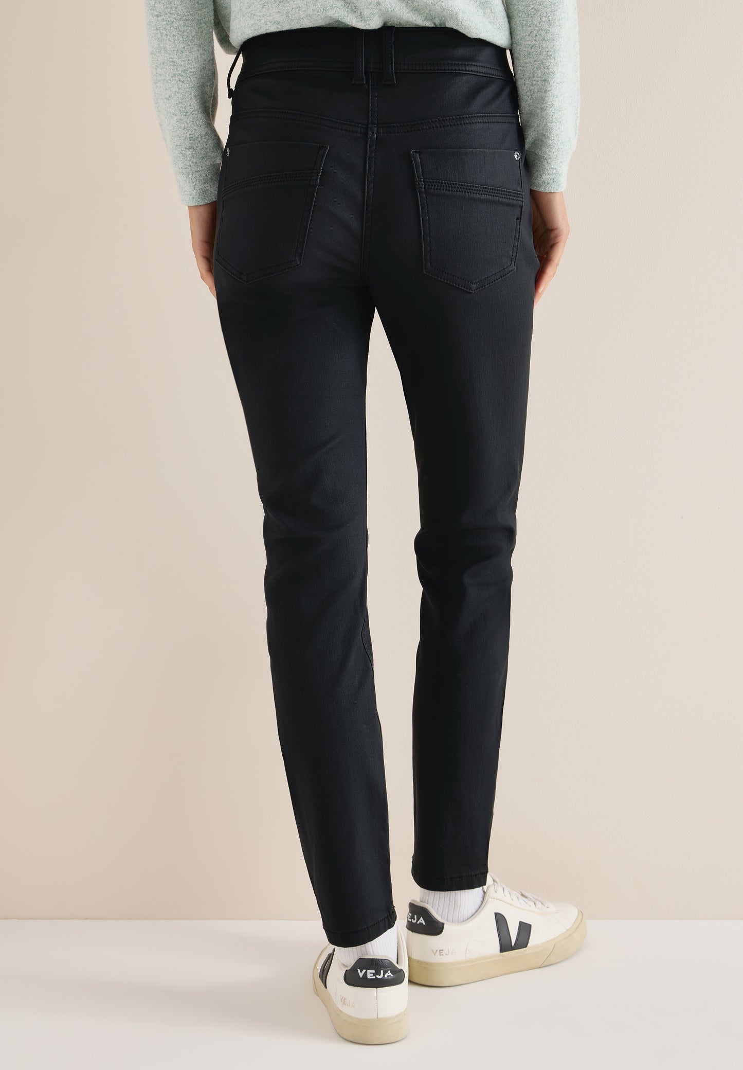 CECIL Hose im Leder-Look - Farbe: Black