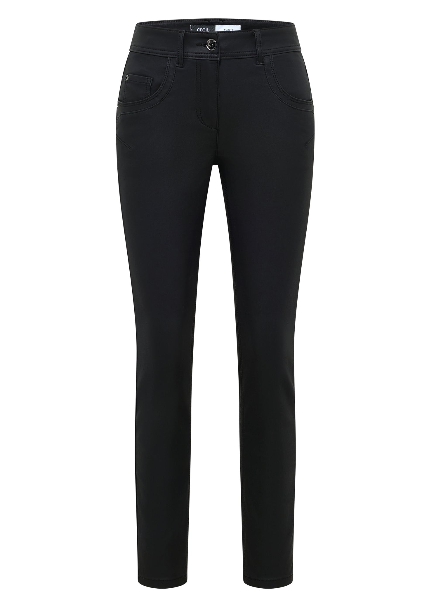 CECIL Hose im Leder-Look - Farbe: Black