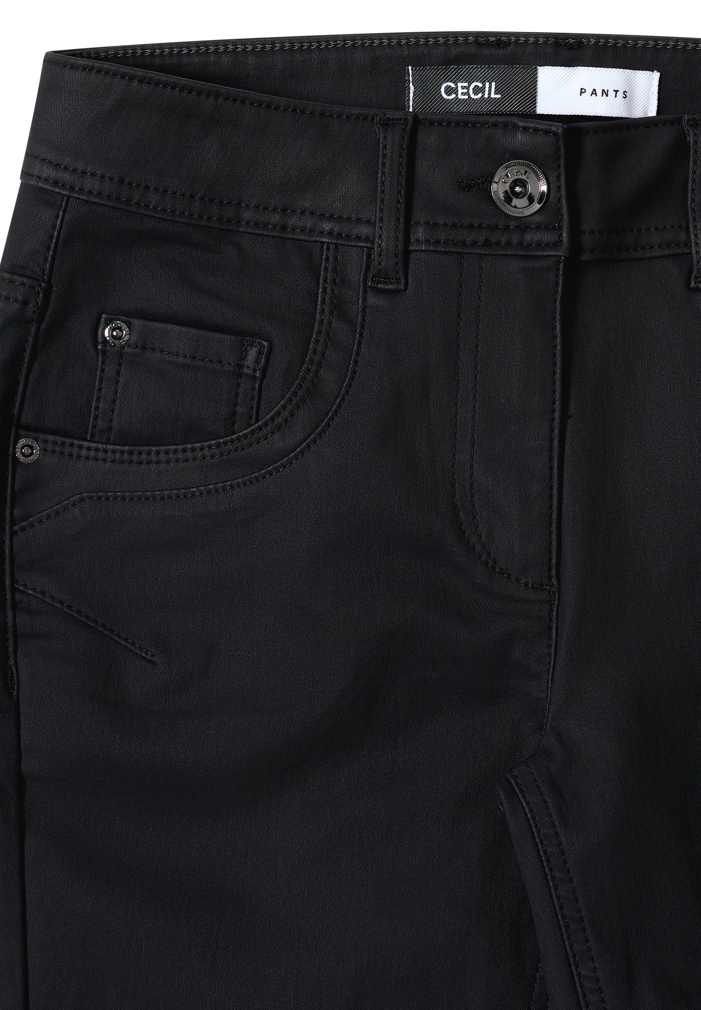 CECIL Hose im Leder-Look - Farbe: Black
