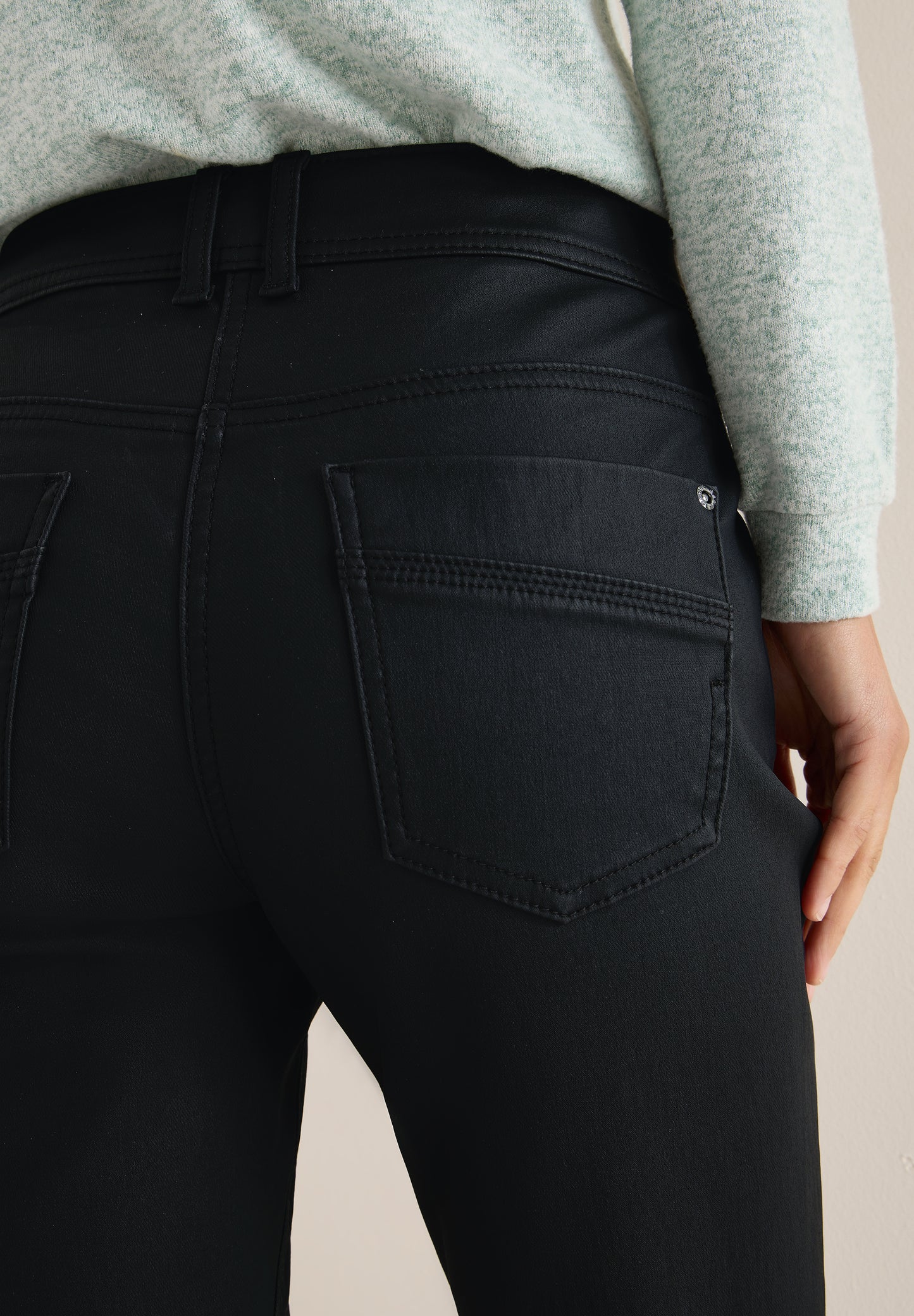 CECIL Hose im Leder-Look - Farbe: Black