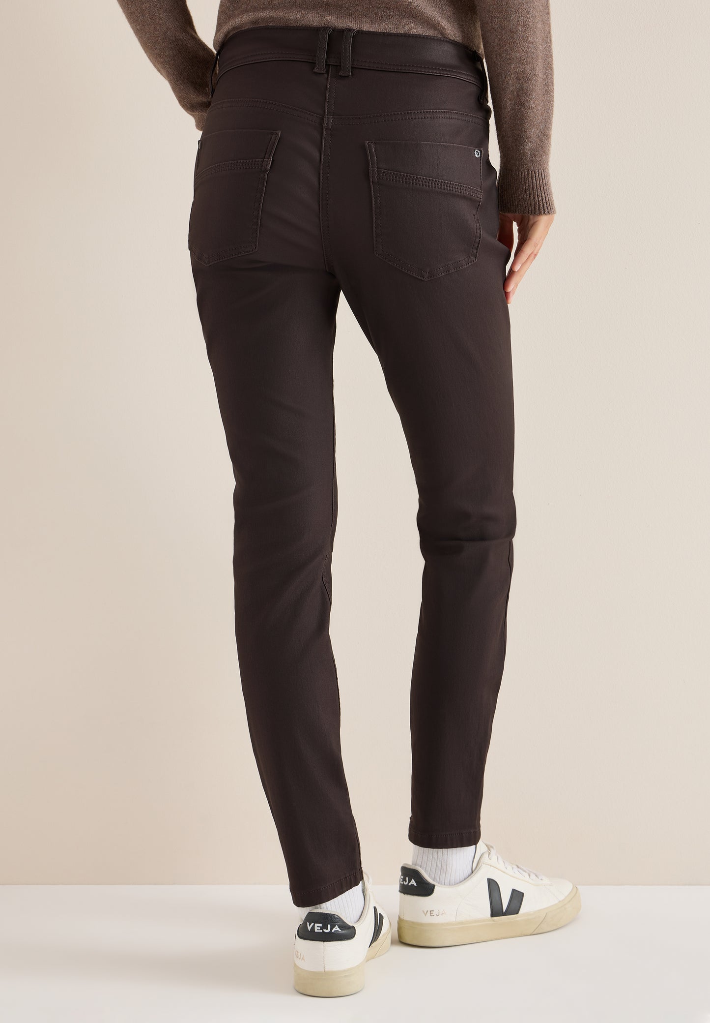 CECIL Hose im Leder-Look - Farbe: tartufo brown