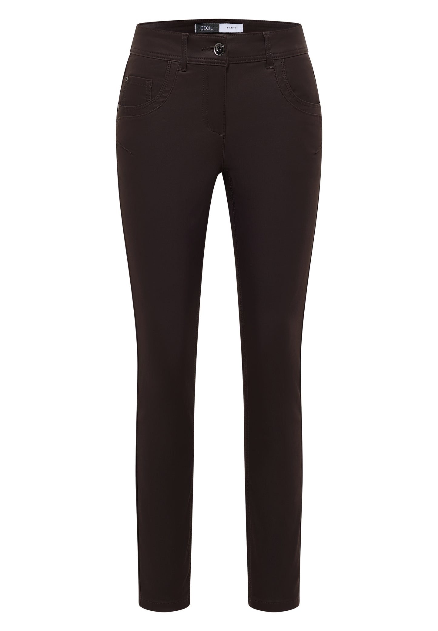 CECIL Hose im Leder-Look - Farbe: tartufo brown