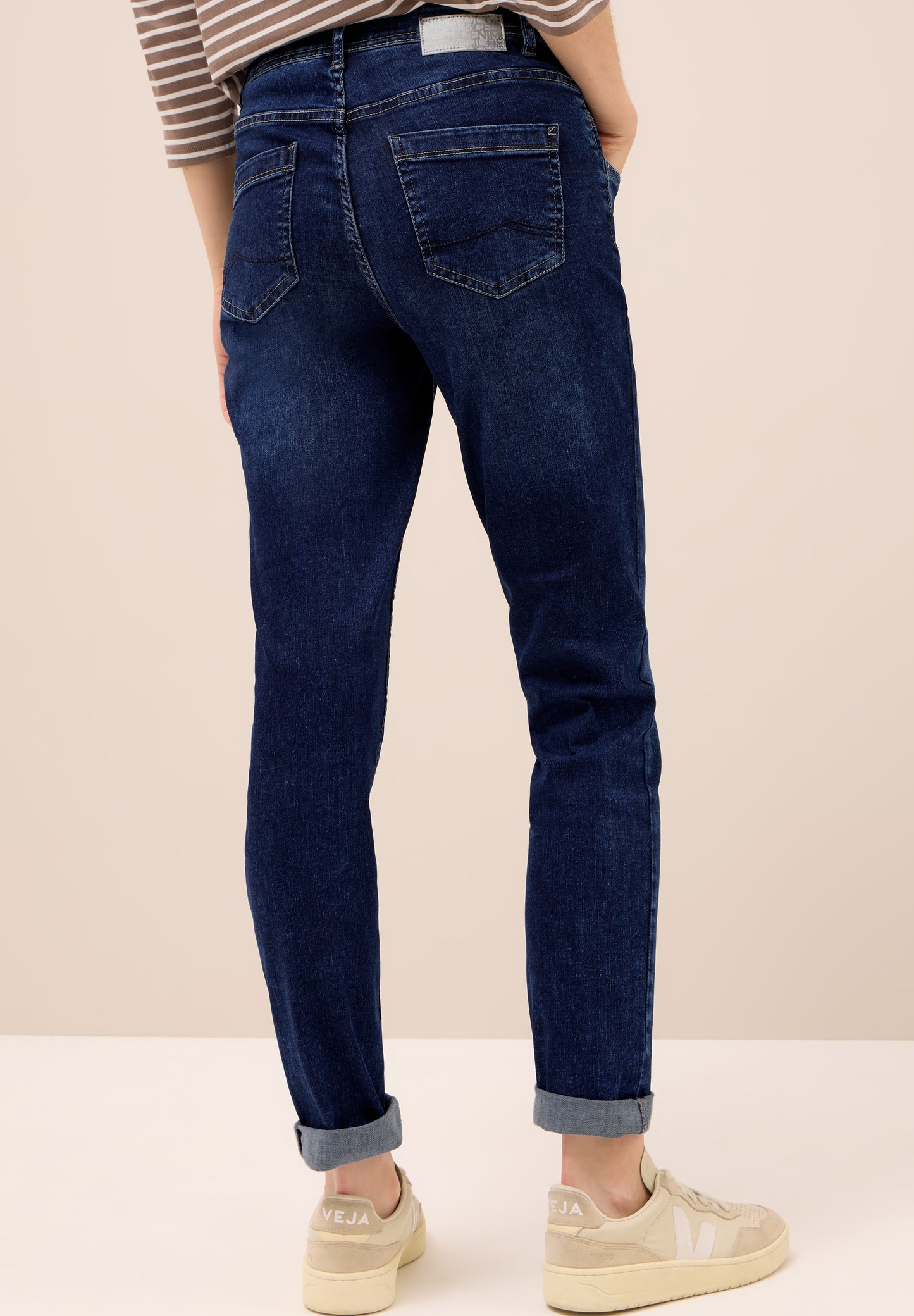 CECIL Slim Fit Jeans - Farbe: mid blue used wash