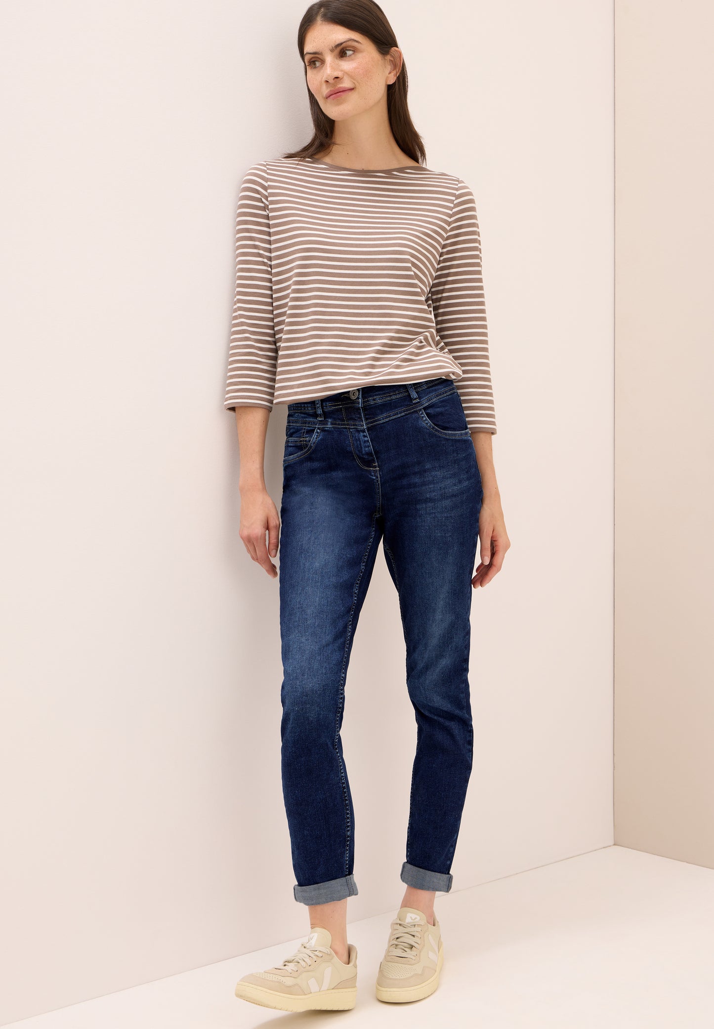 CECIL Slim Fit Jeans - Farbe: mid blue used wash