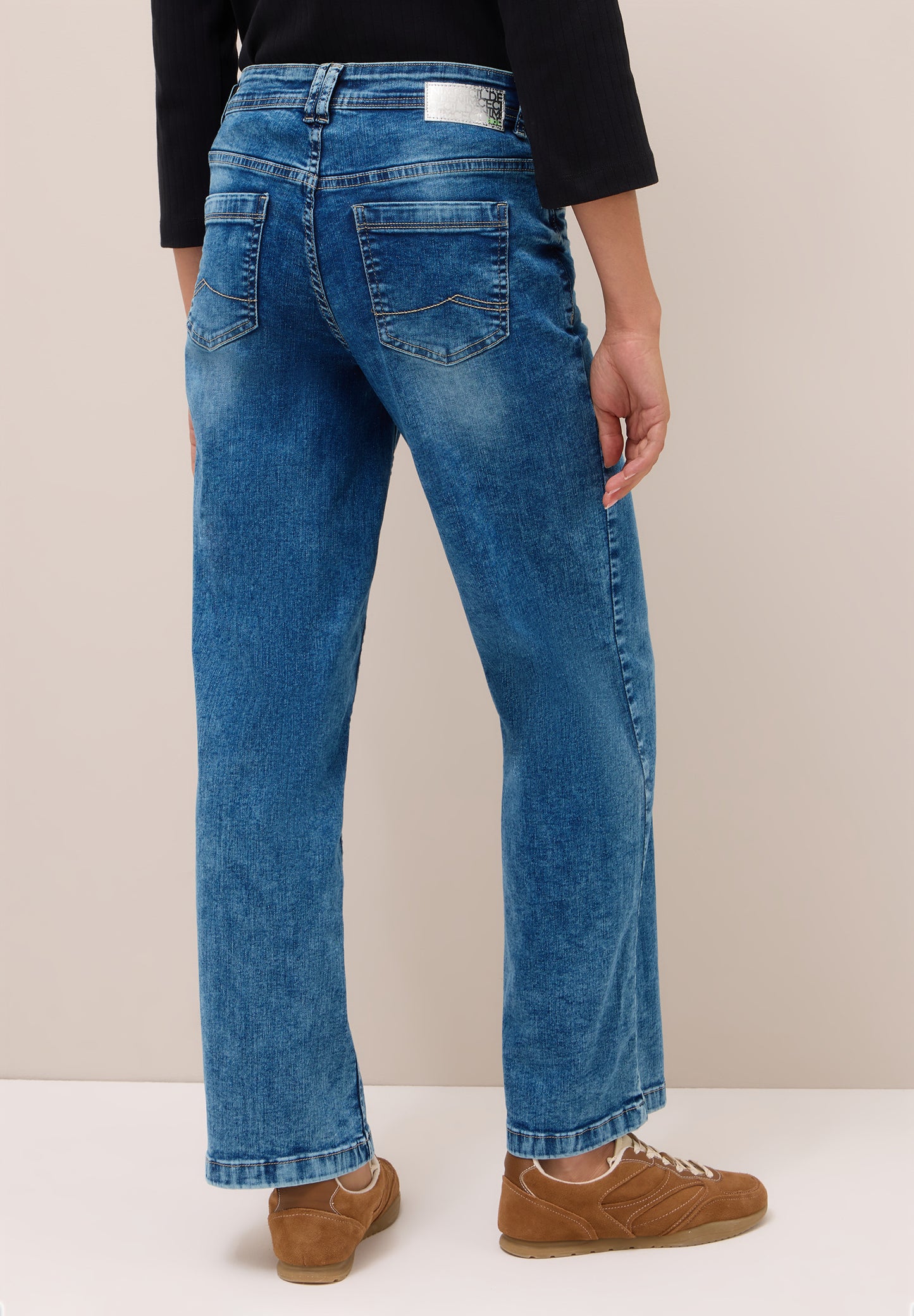 CECIL Wide Leg Jeans - Farbe: mid blue used wash
